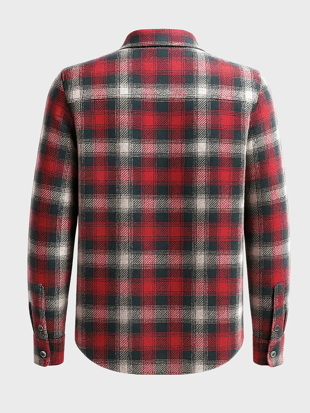 Men's Red Regular Fit Checked Casual Shirt - Image 5