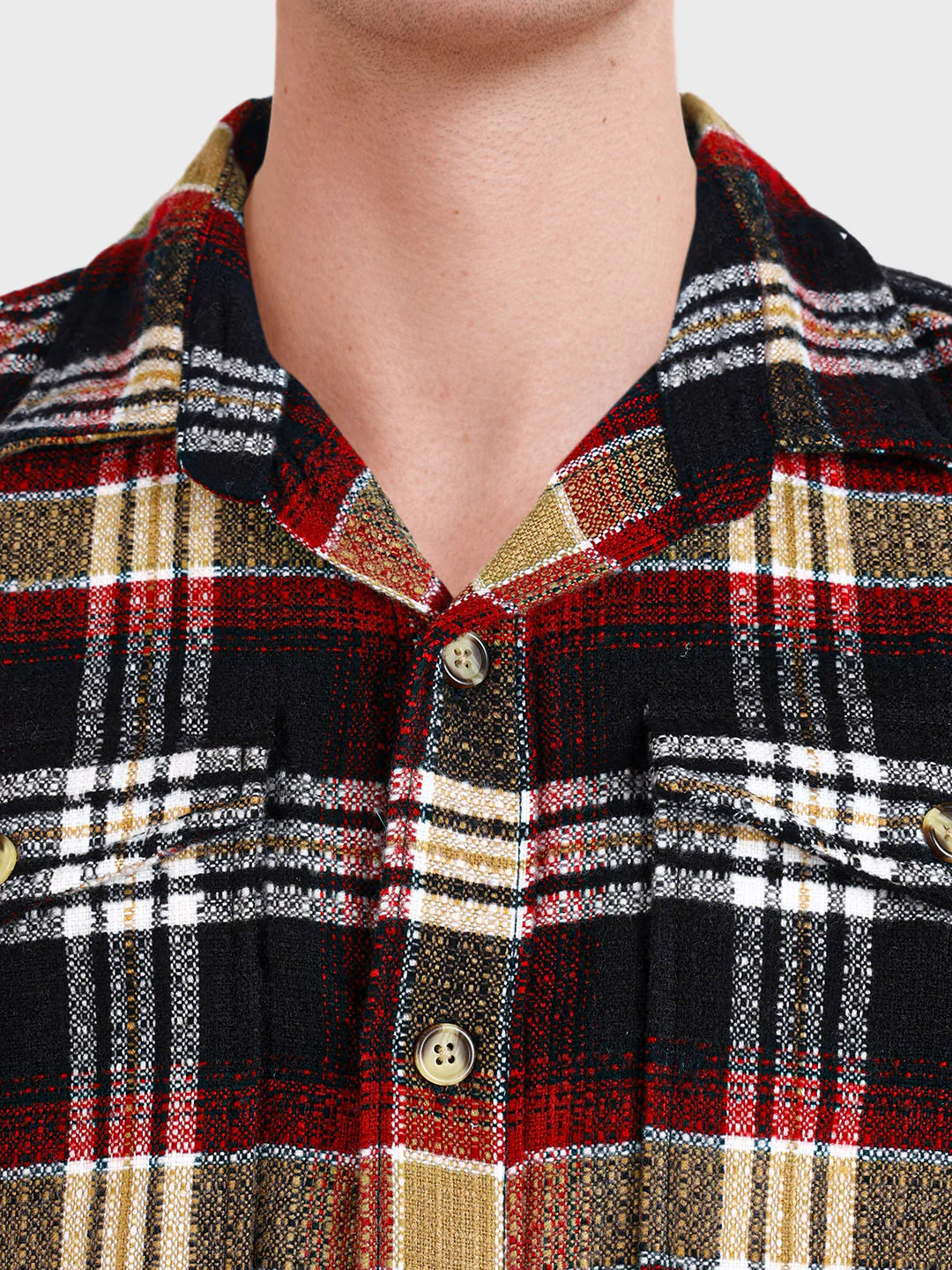 Men's Red Regular Fit Checkered Casual Shirt - Image 3
