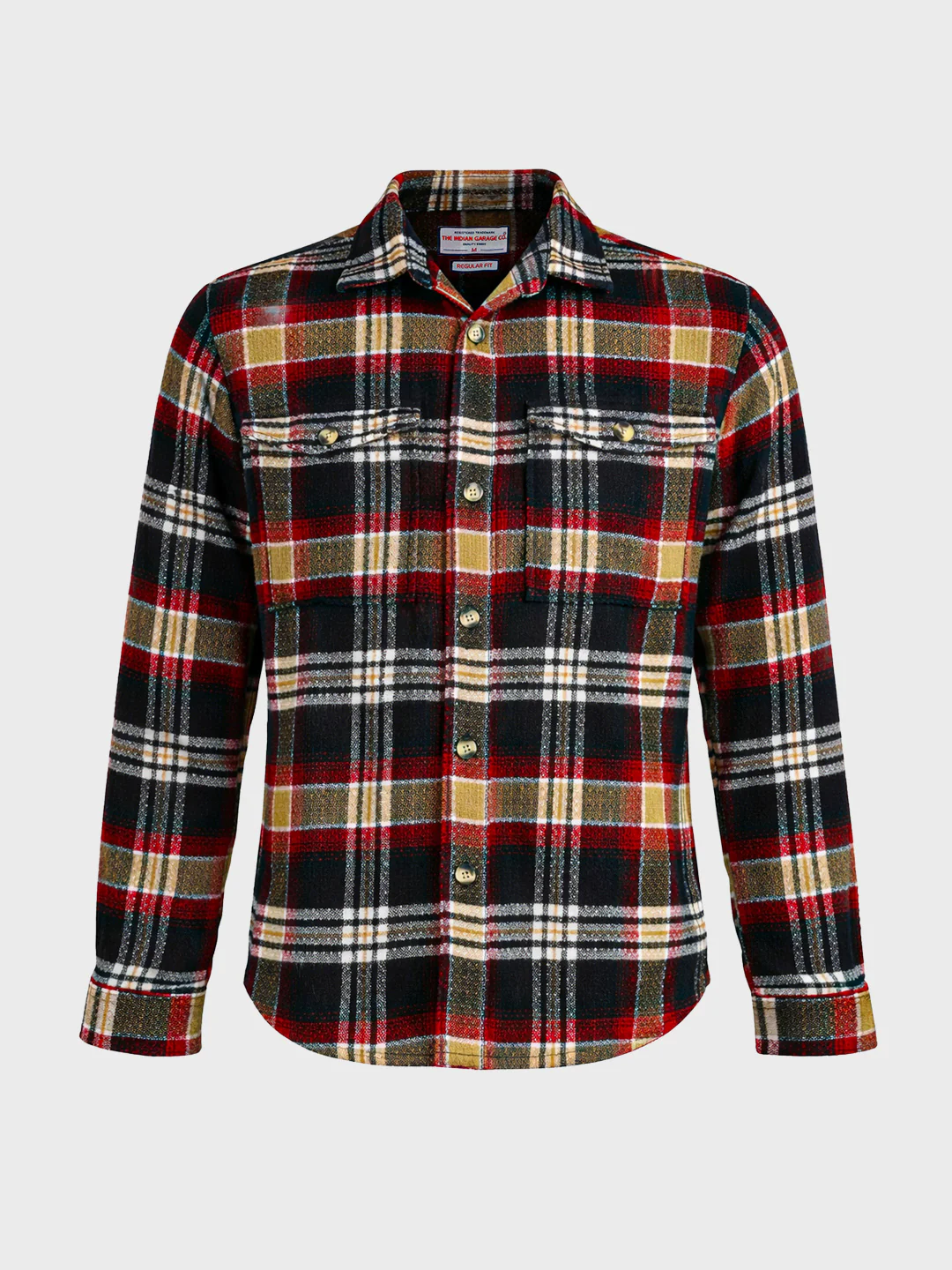 Men's Red Regular Fit Checkered Casual Shirt - Image 5