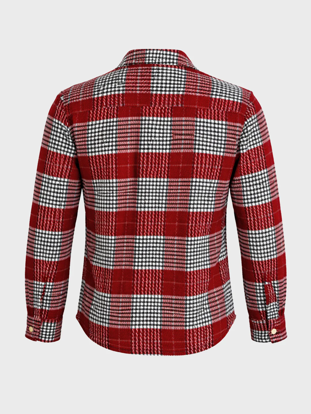Men's Red Regular Fit Checkered Casual Shirt - Image 6