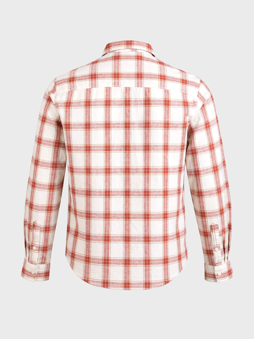 Men's Red Regular Fit Checkered Casual Shirts - Image 7
