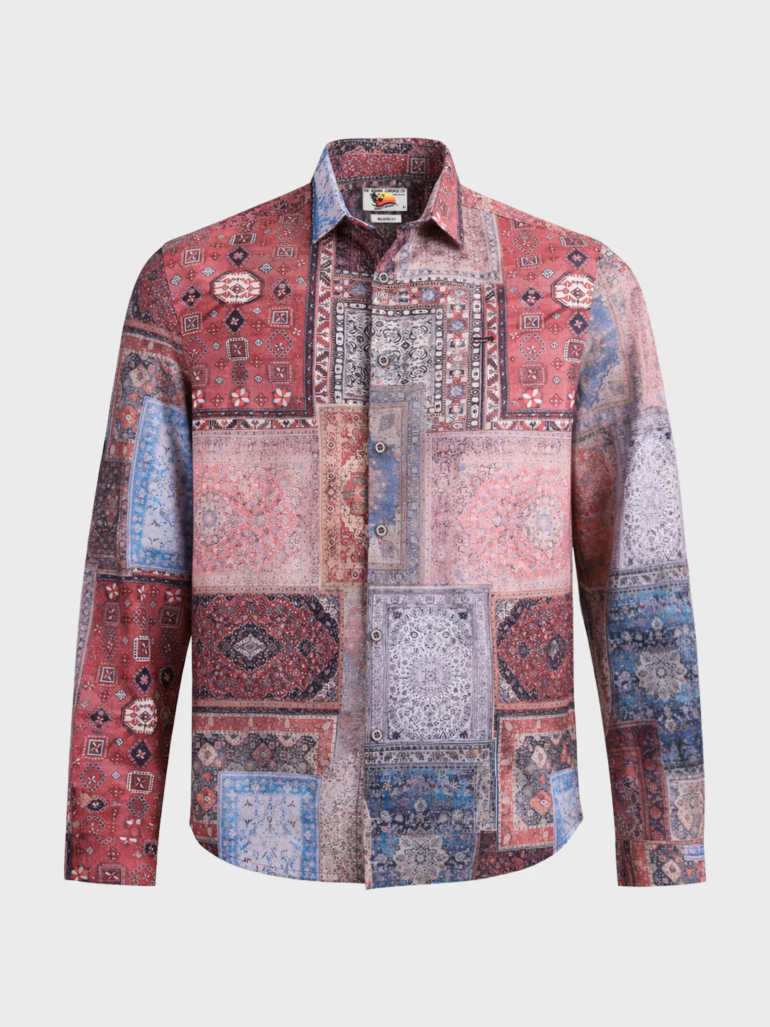 Men's Red Regular Fit Printed Casual Shirt - Image 6