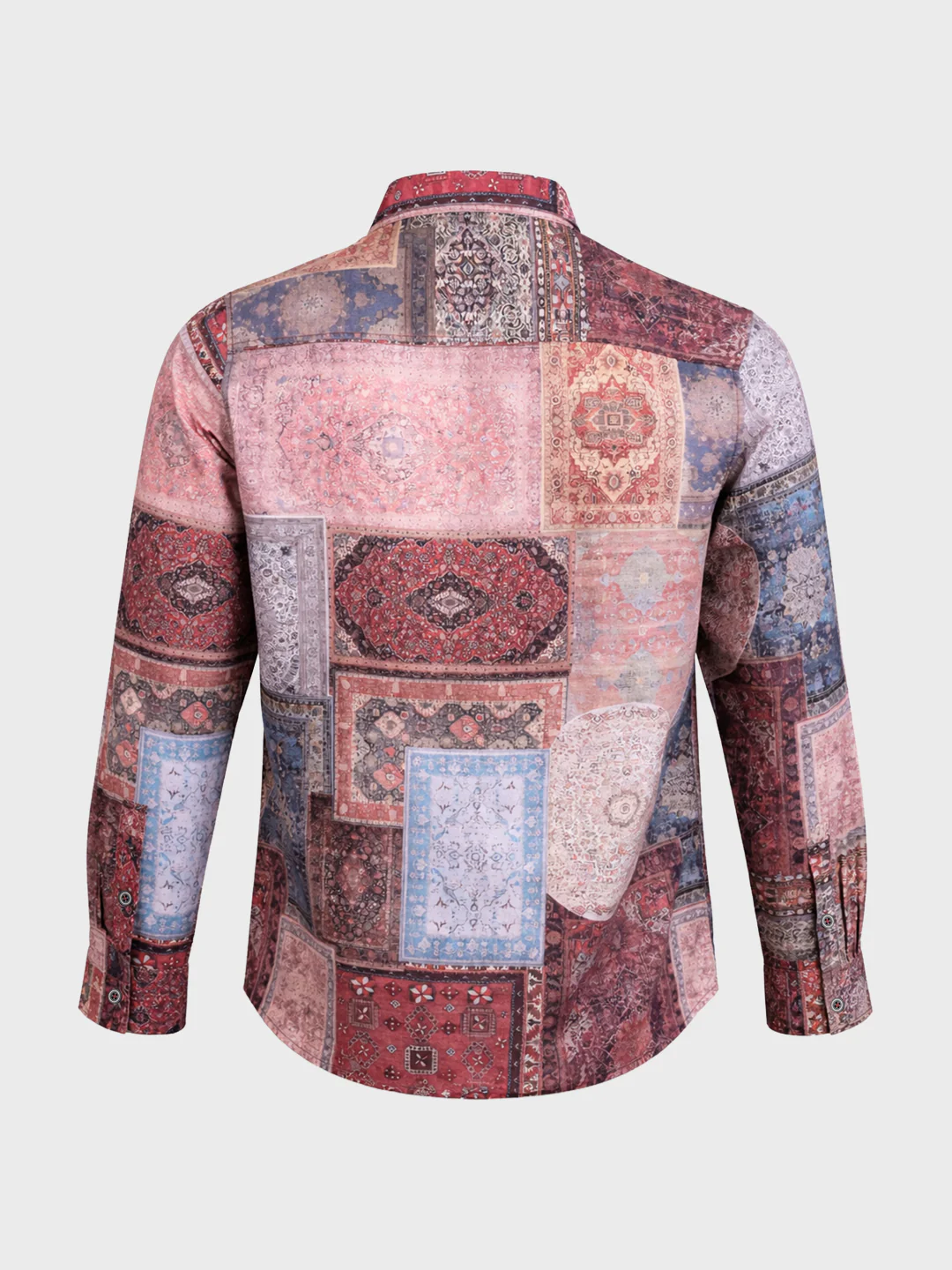 Men's Red Regular Fit Printed Casual Shirt - Image 7