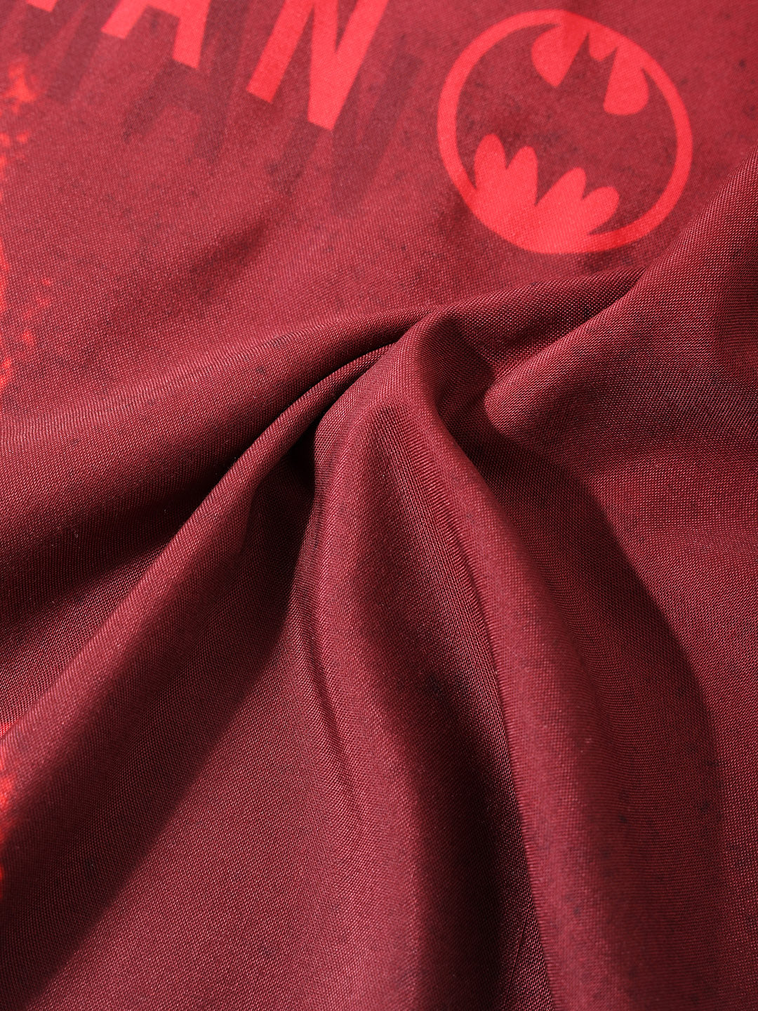 Men's Red Relaxed Fit Batman Character Printed Shirt - Image 7