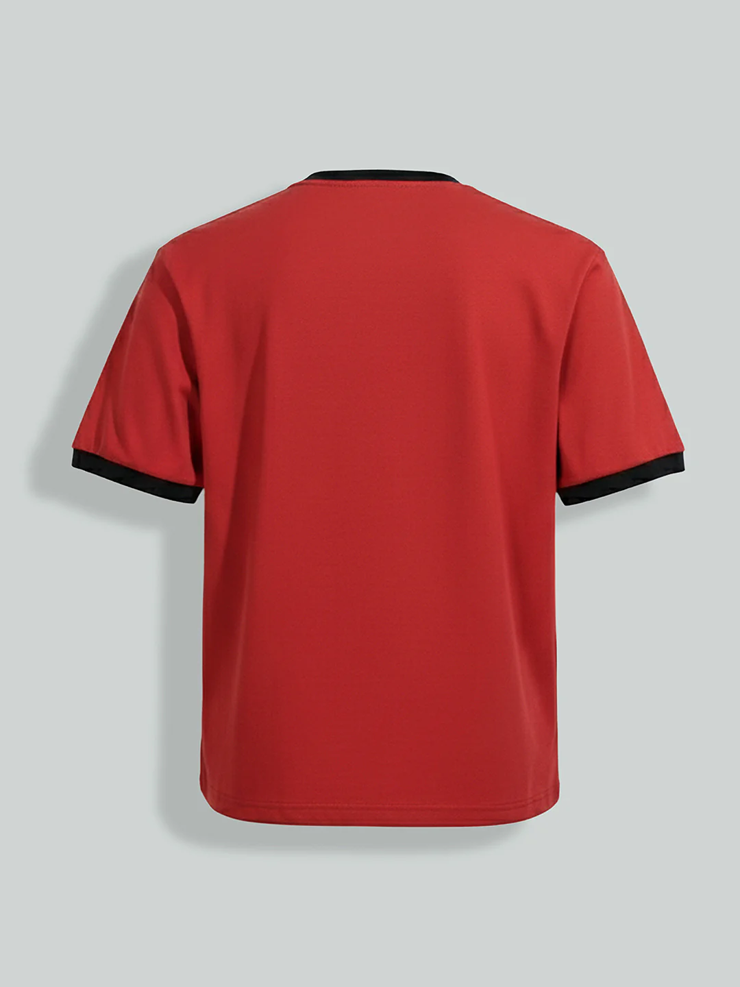 Men's Red Relaxed Fit Graphic Printed 240 GSM Sport Wear T-Shirt - Image 6
