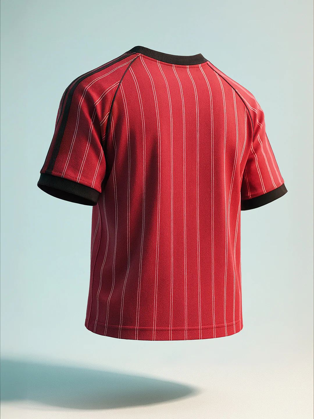 Men's Red Relaxed Fit Printed 240 GSM Sport Wear T-Shirt - Image 2