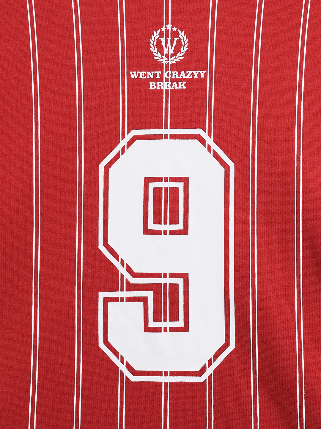 Men's Red Relaxed Fit Printed 240 GSM Sport Wear T-Shirt - Image 7
