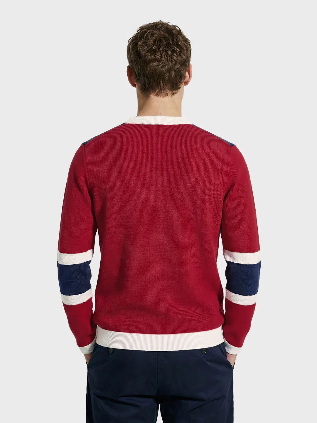 Men's Red Slim Fit Graphic Printed Casual T-Shirt - Image 4