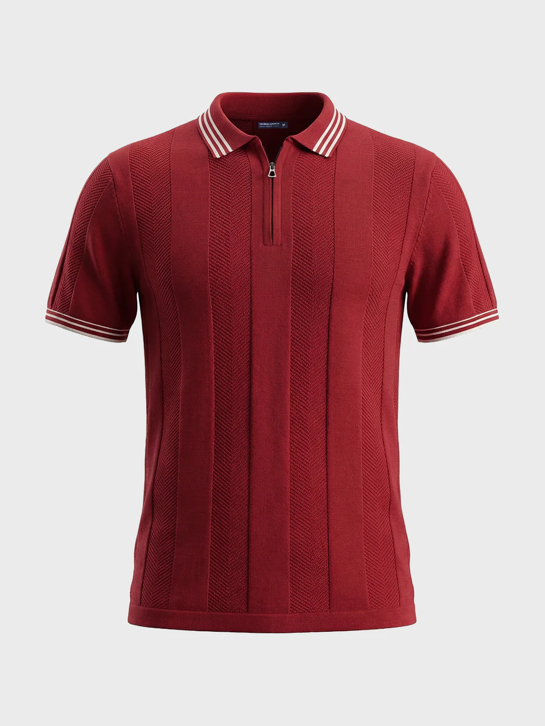 Men's Red Slim Fit Solid Casual T-Shirt - Image 6