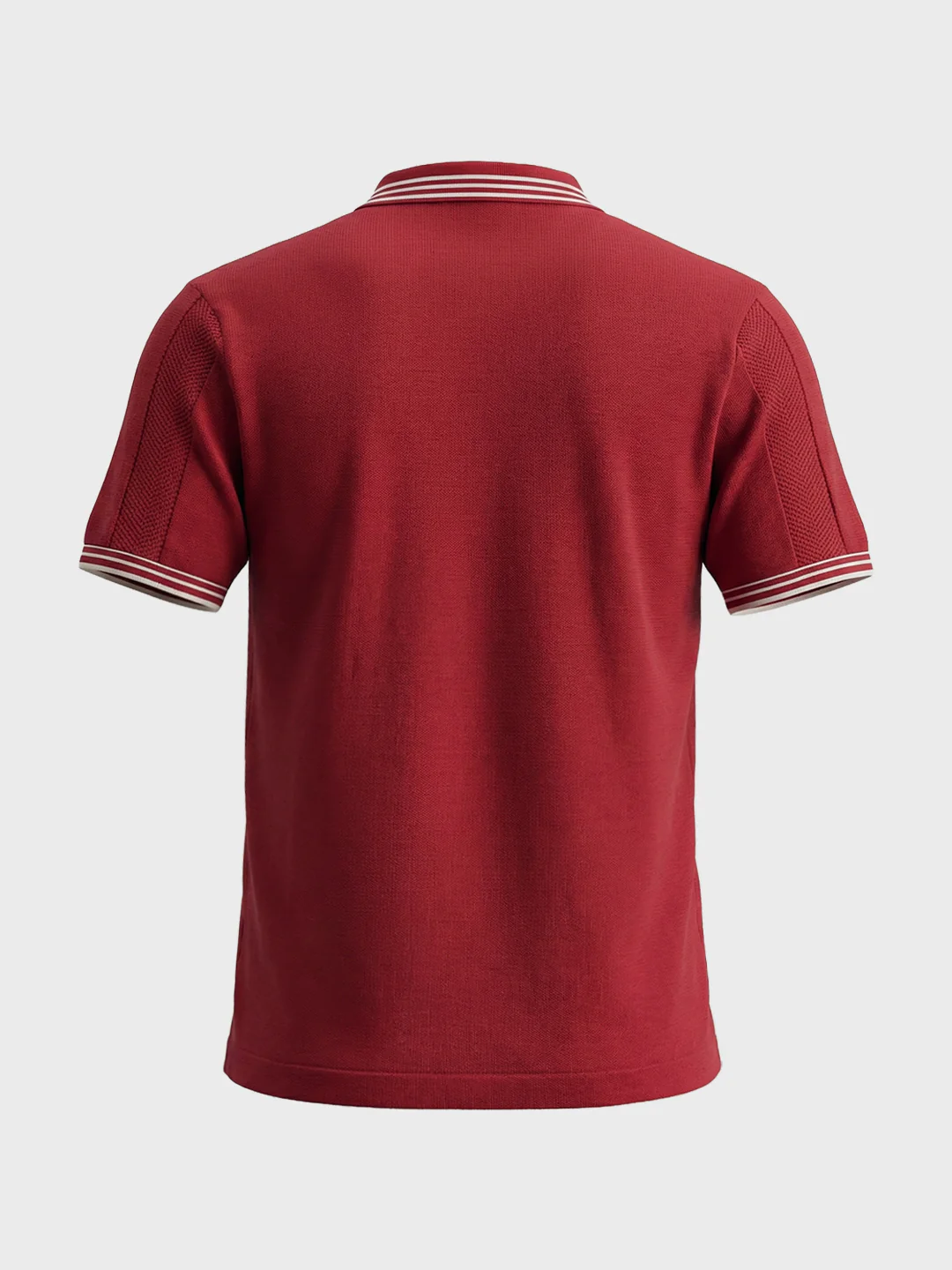 Men's Red Slim Fit Solid Casual T-Shirt - Image 7