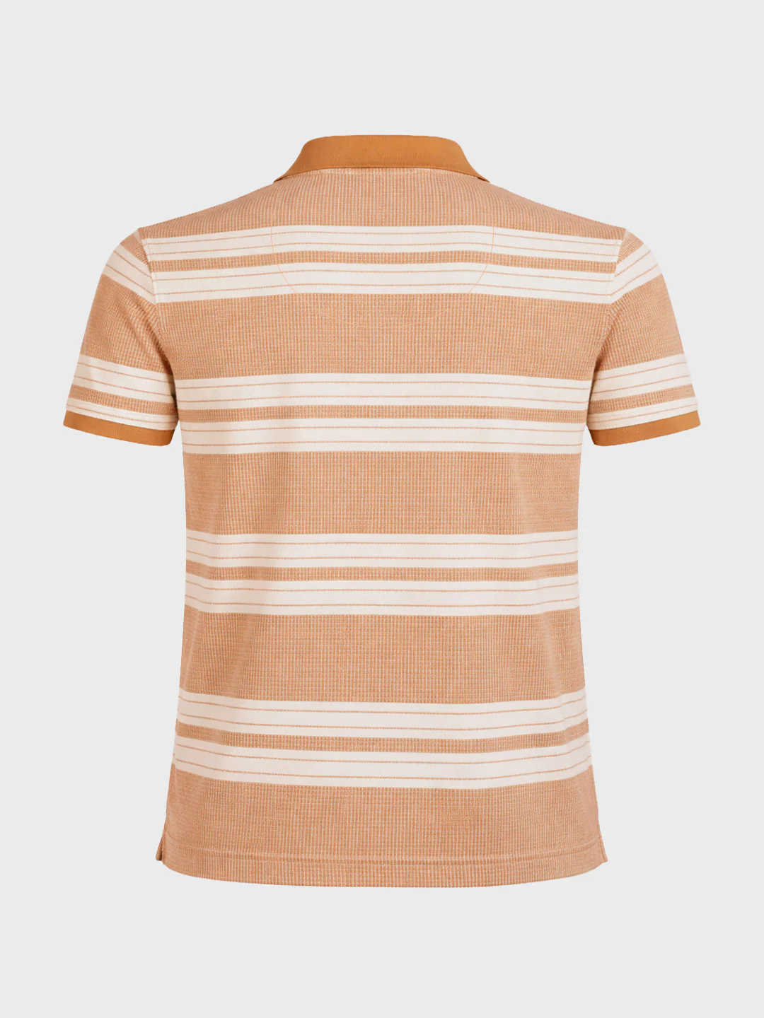 Men's Rust Regular Fit Striped Casual T-Shirts - Image 6