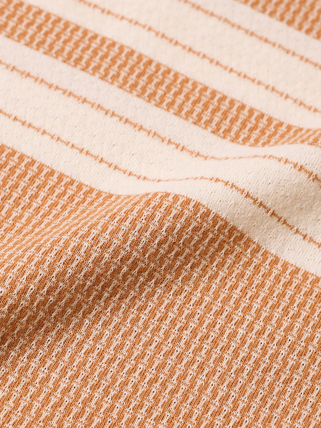 Men's Rust Regular Fit Striped Casual T-Shirts - Image 7