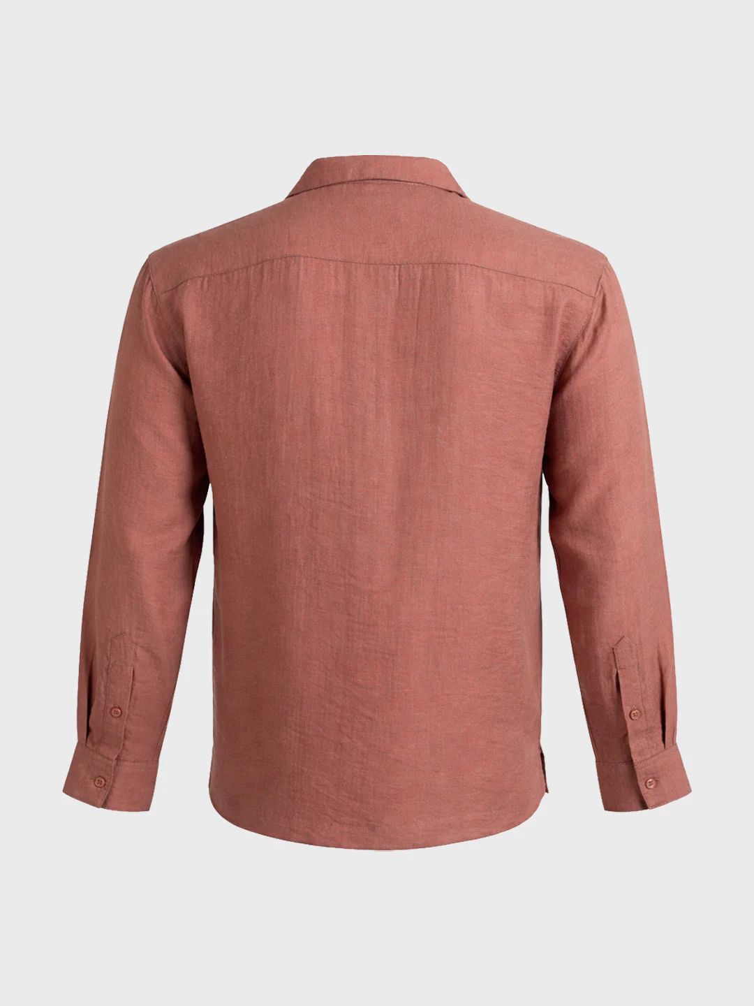 Men's Rust Relaxed Fit Embroidered Casual Shirt - Image 6
