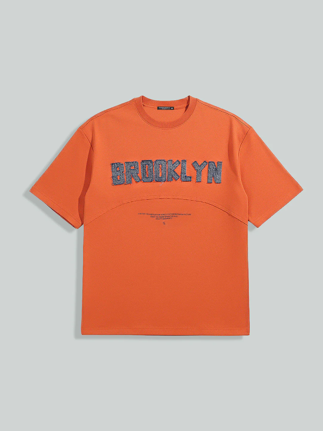 Men's Rust Relaxed Fit Embroided 240 GSM Casual T-Shirt - Image 5