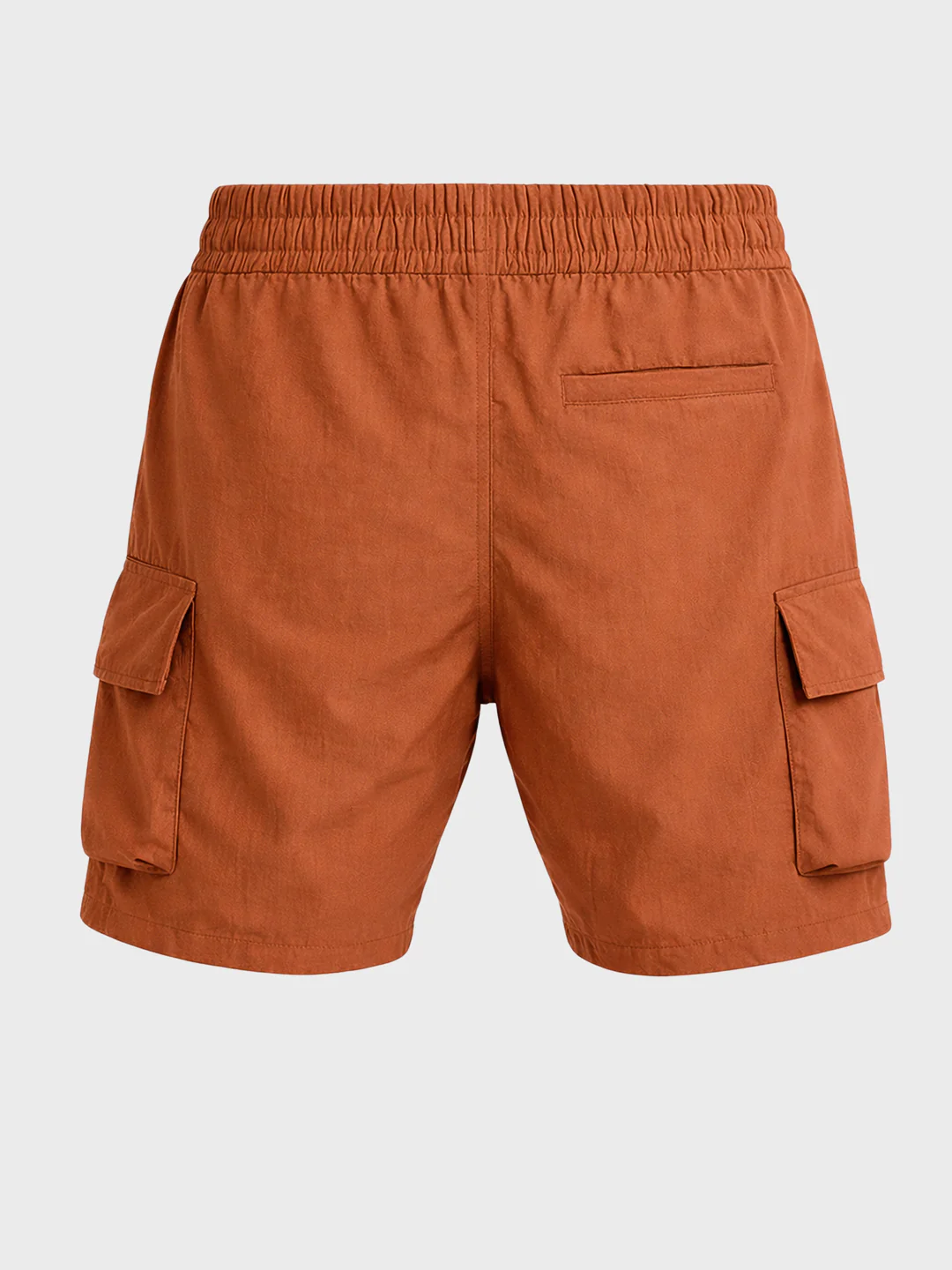 Men's Rust Relaxed Fit Solid Utility Shorts - Image 5