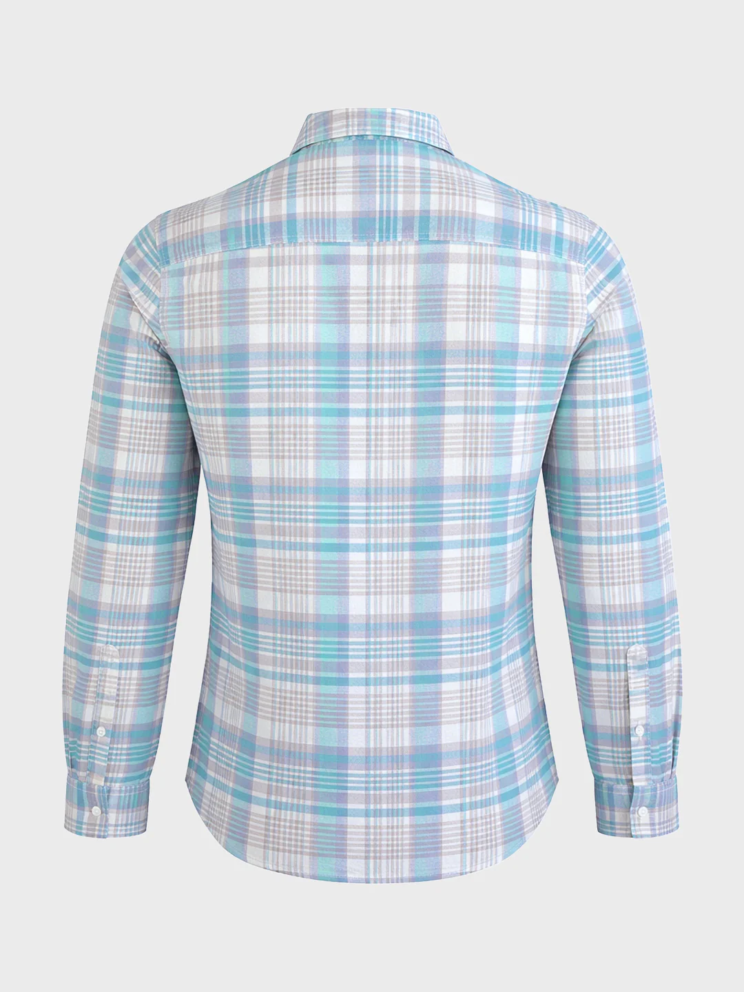 Men's Rust Slim Fit Checkered Casual Shirt - Image 7