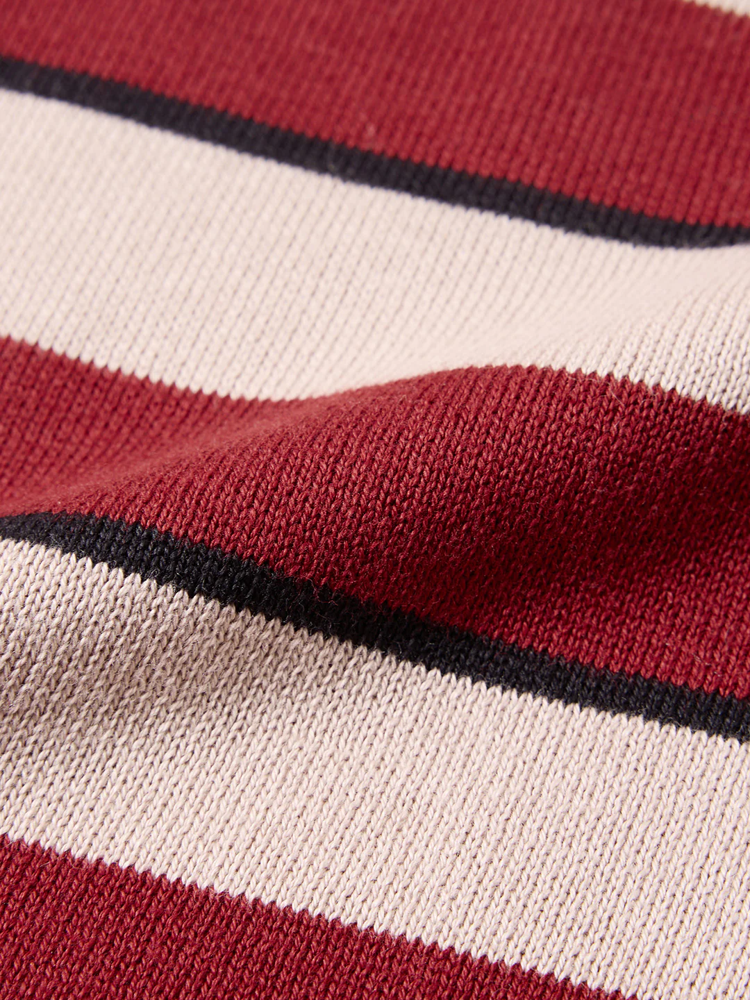 Men's Rust Slim Fit Striped Flat Knit T-Shirt - Image 7