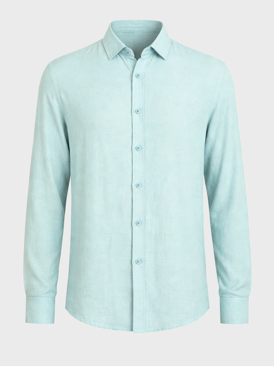 Men's Green Regular Fit Casual Solid Shirt - Image 4