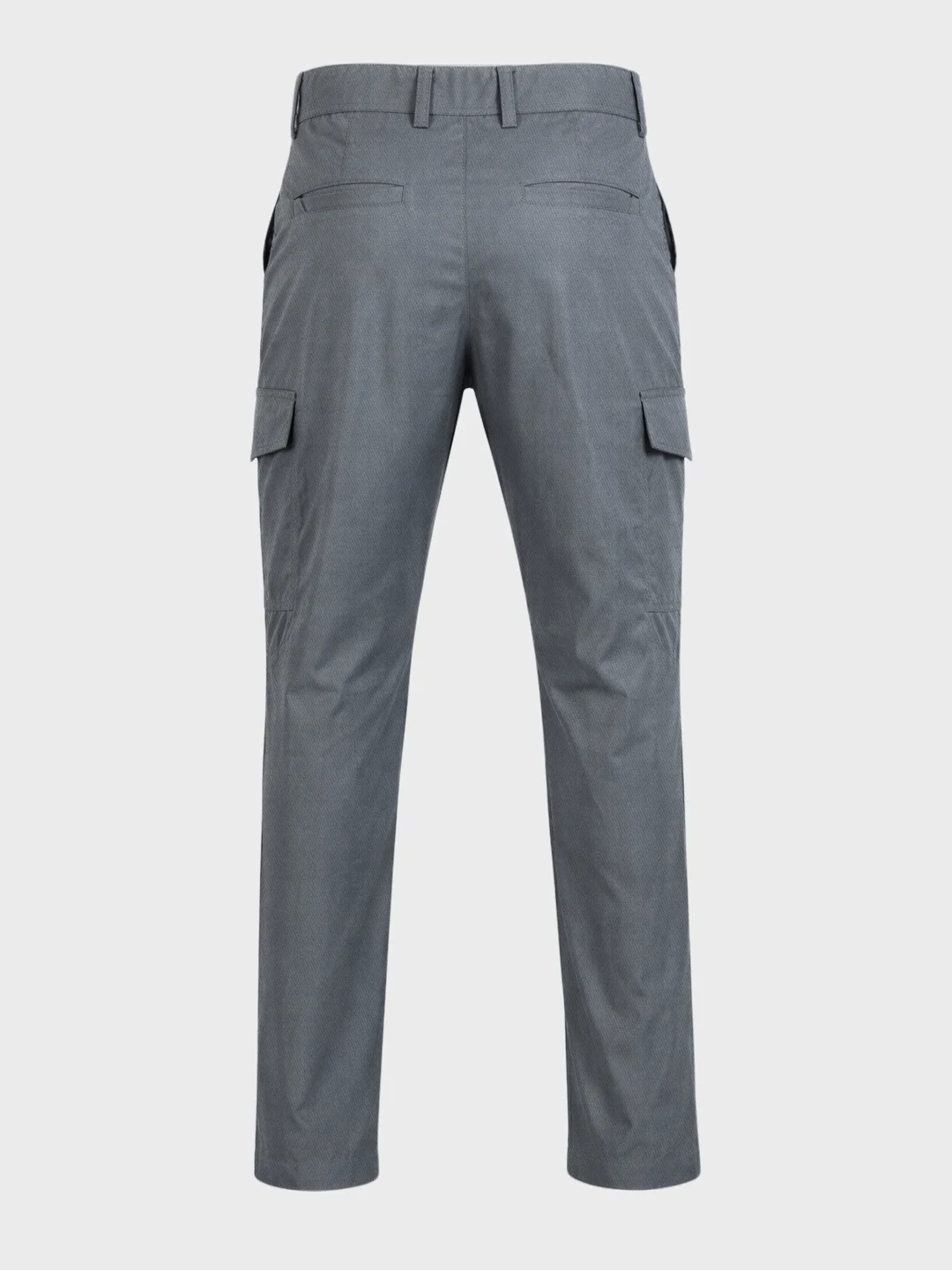 Men's Grey Relaxed Fit Solid Utility Joggers - Image 7