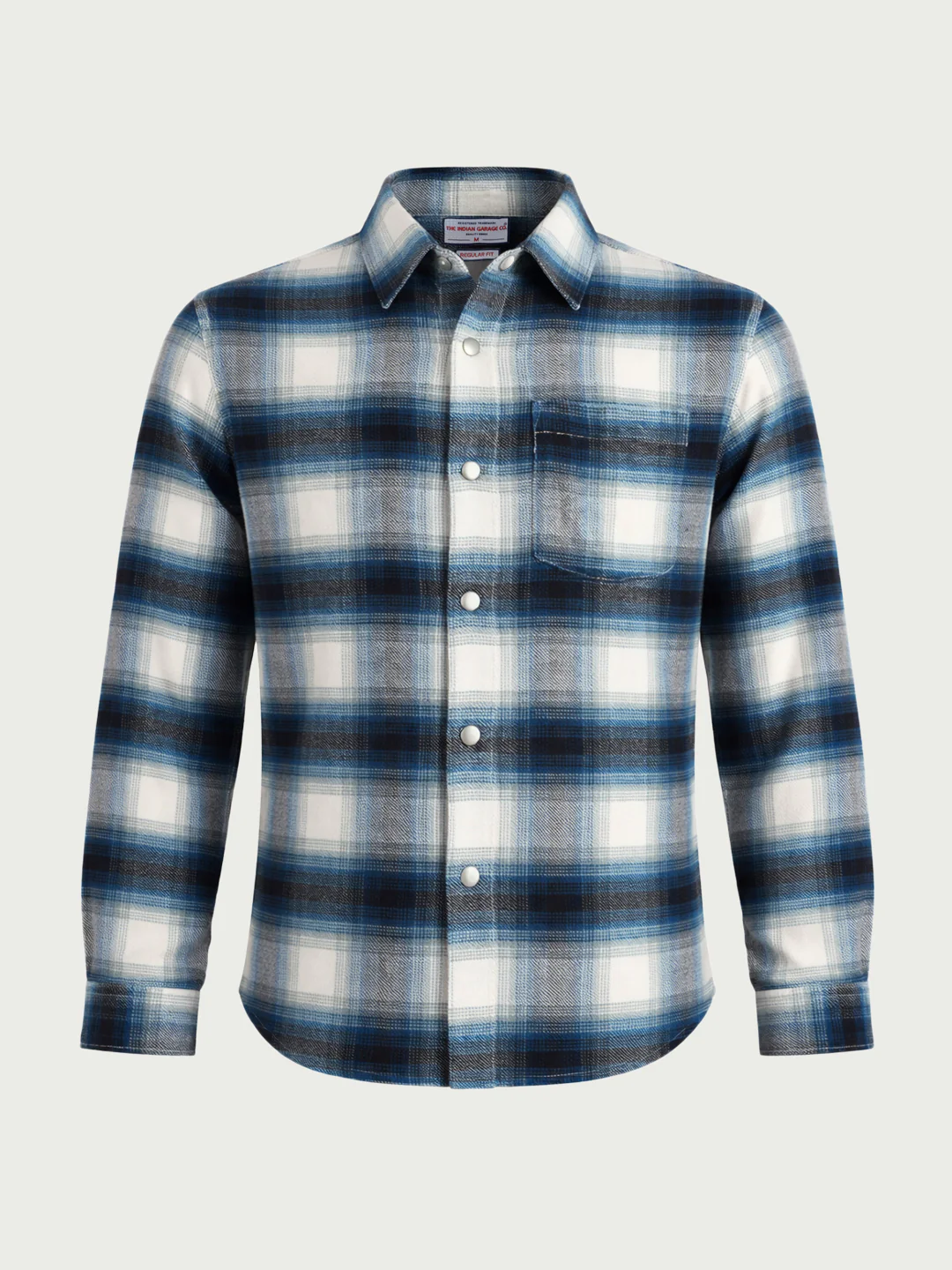 Men's Teal Regular Fit Checked Casual Shirt - Image 6