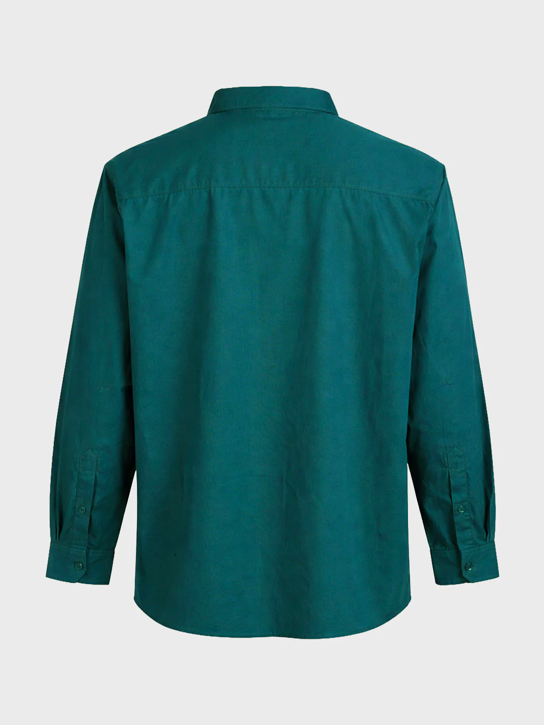 Men's Teal Regular Fit Solid Casual Shirt - Image 5