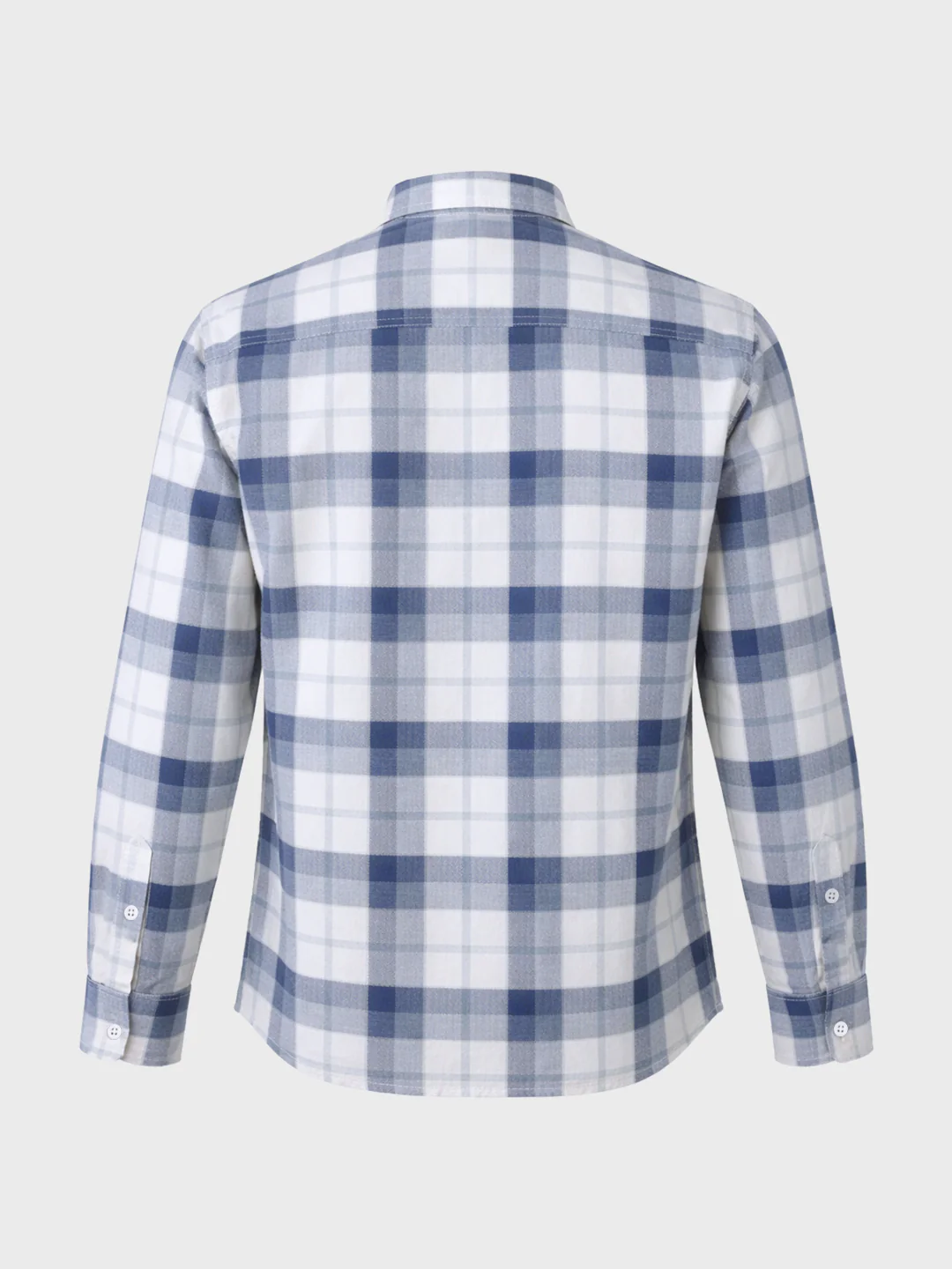 Men's Teal Slim Fit Checkered Casual Shirt - Image 7