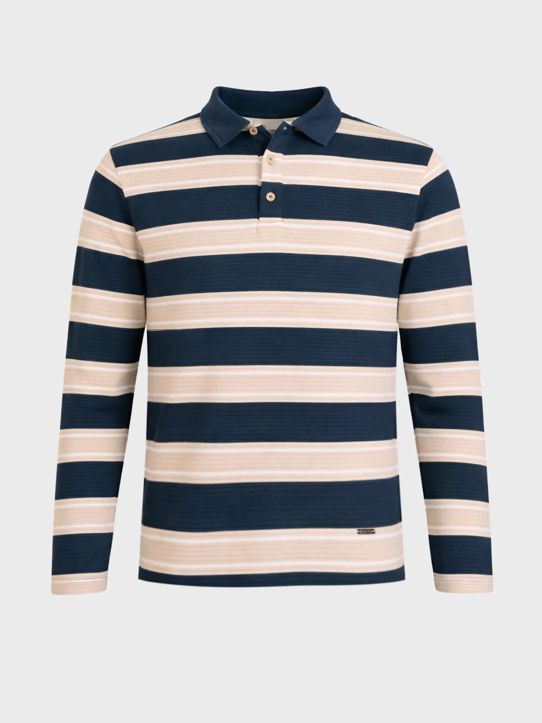 Men's Teal Slim Fit Striped Casual T-Shirt - Image 6