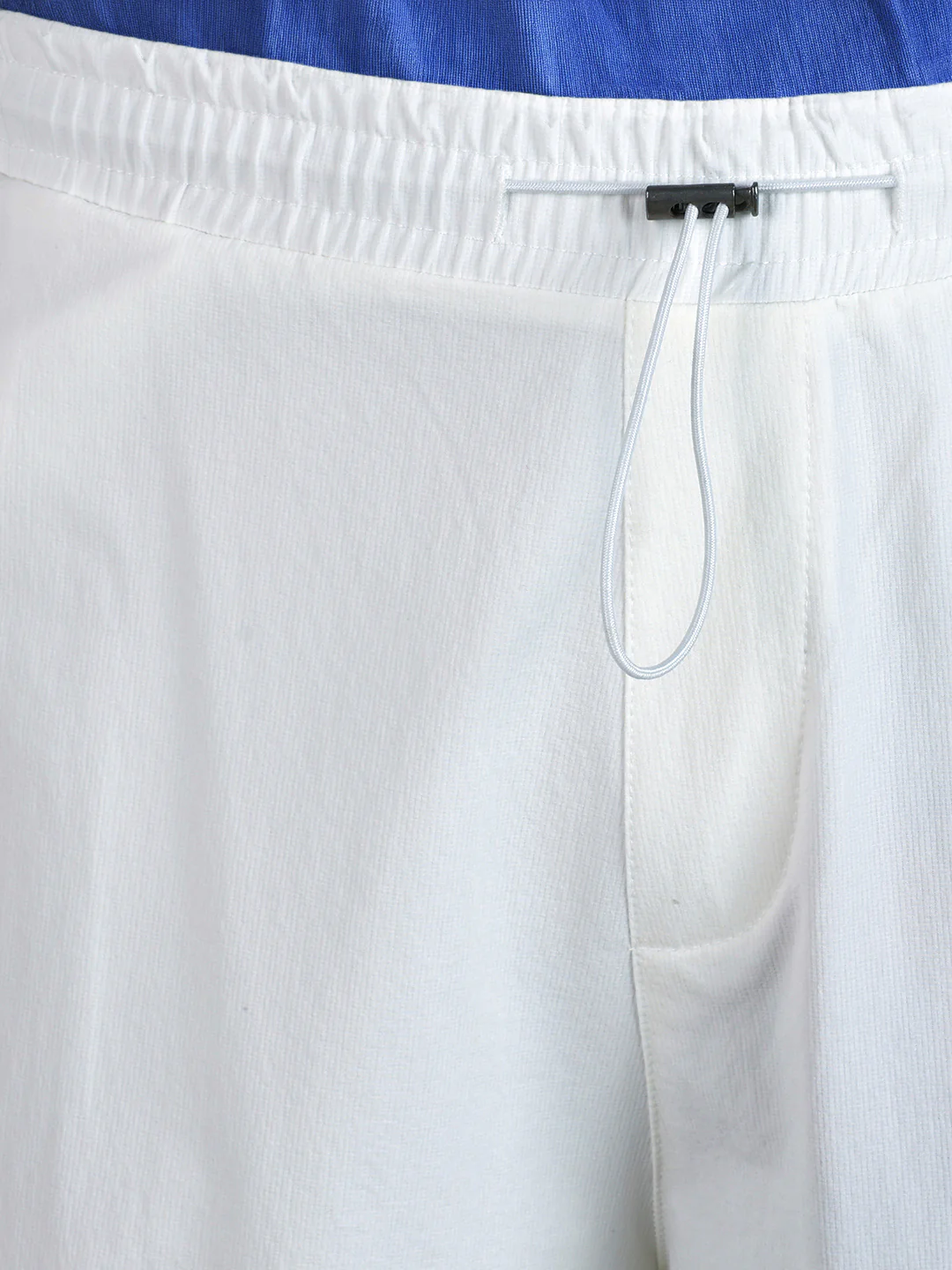 Men's White Baggy Fit Solid Utility Cargo - Image 8