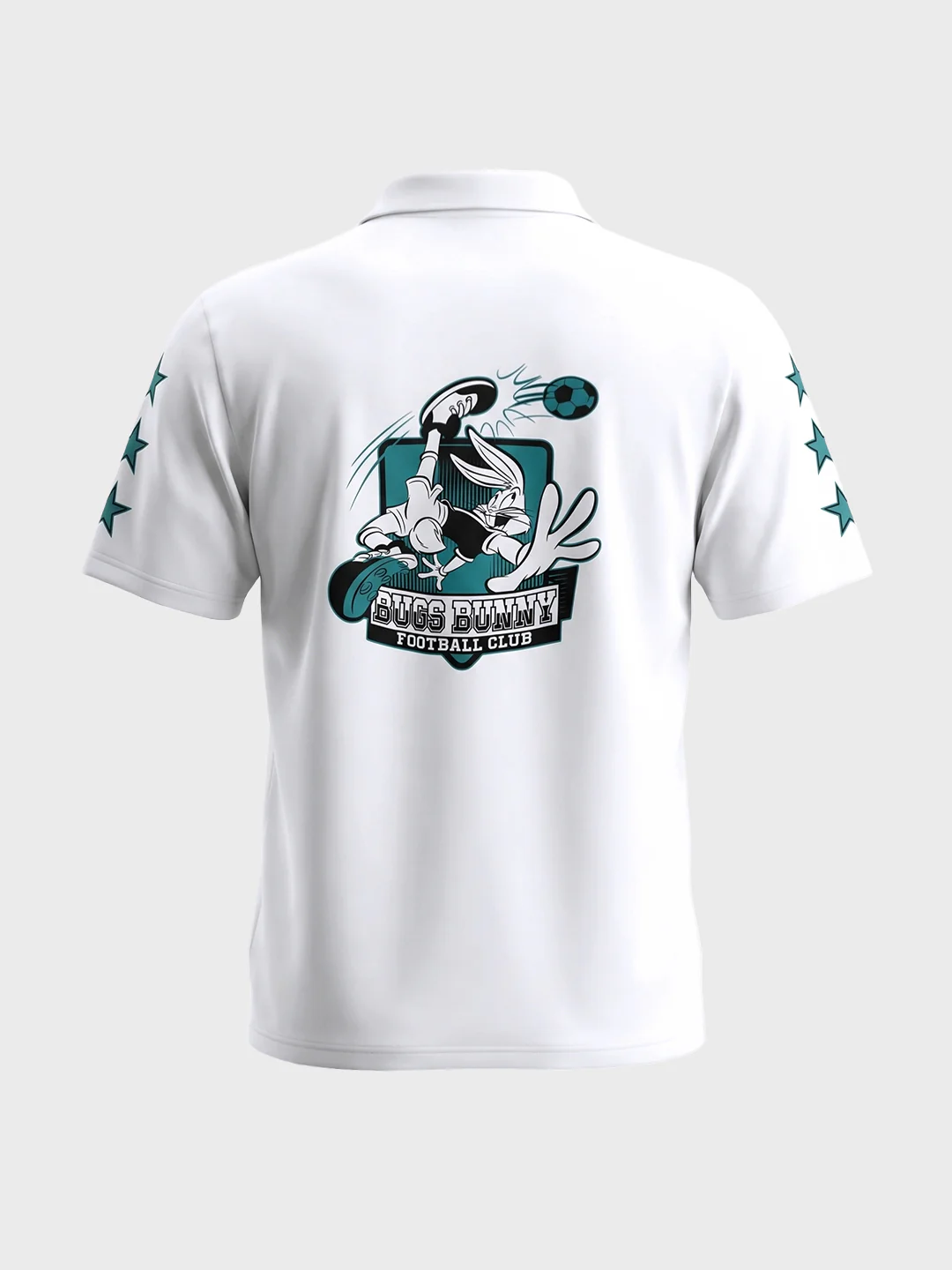 Men's White Boxy Fit Printed Casual T-Shirt - Image 6
