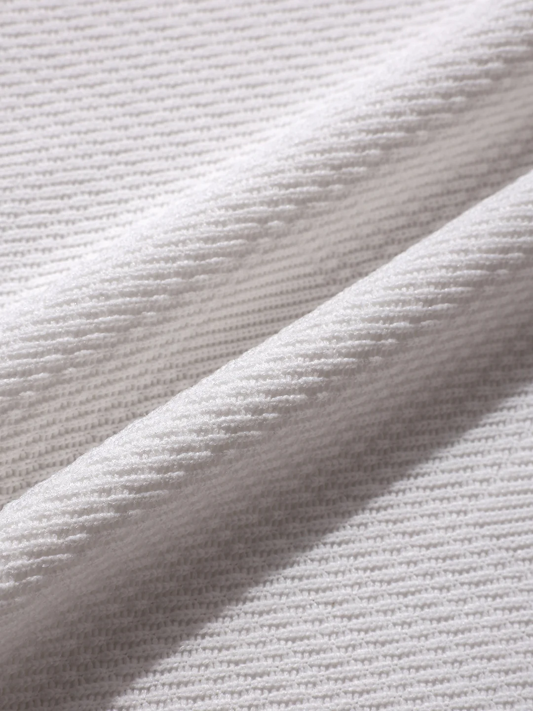 Men's White Boxy Fit Textured Casual T-Shirt - Image 7