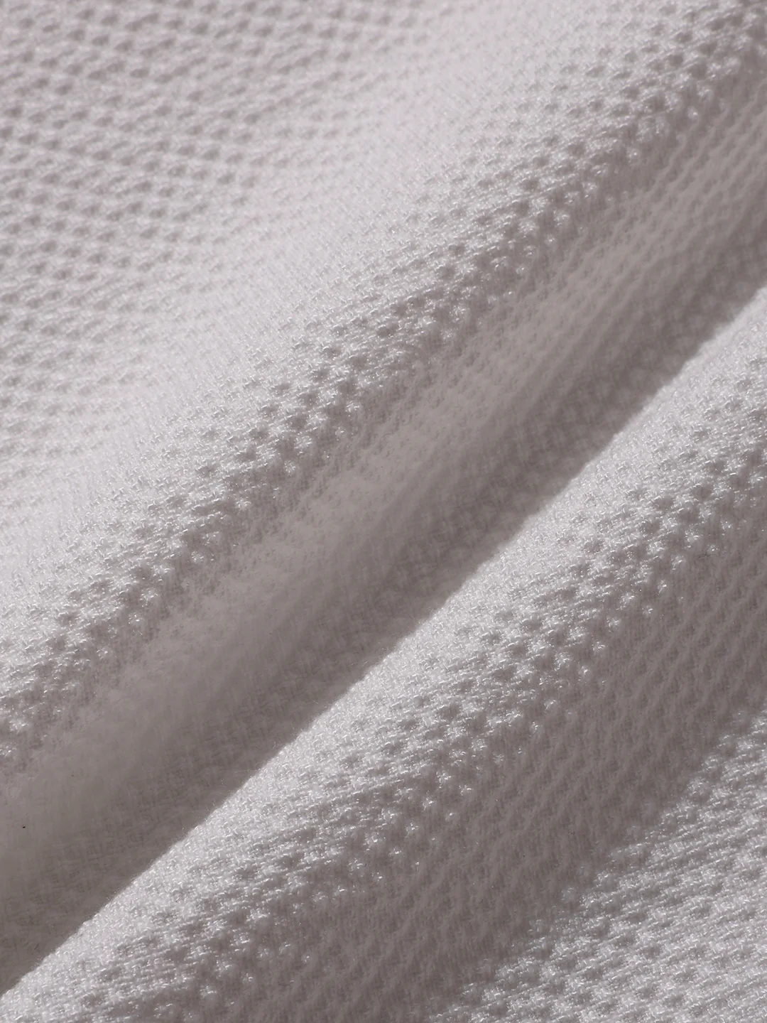 Men's White Boxy Fit Textured Resort Wear Shirt - Image 7