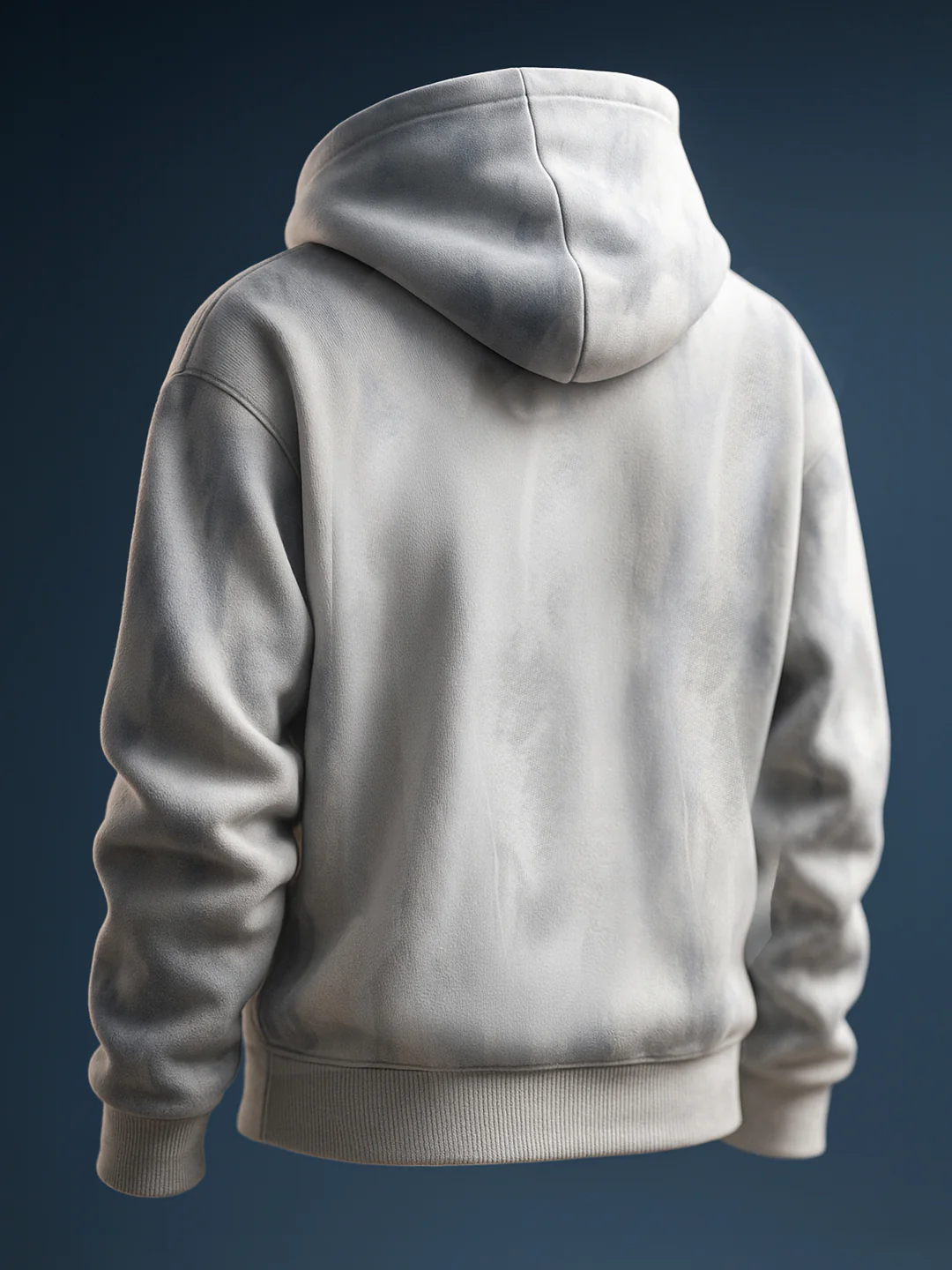 Men's White Oversized Fit Solid Casual Sweatshirt - Image 2