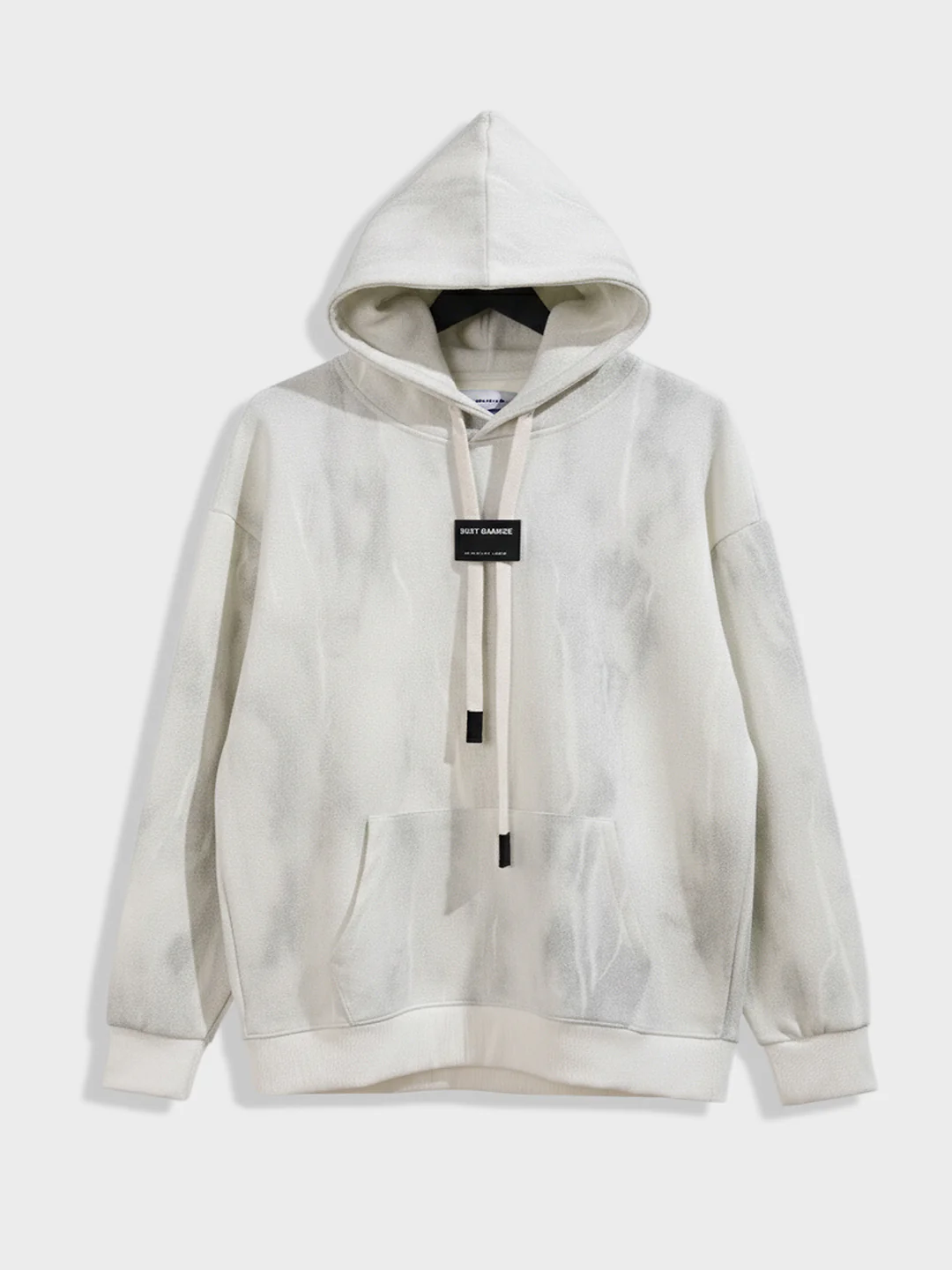 Men's White Oversized Fit Solid Casual Sweatshirt - Image 3