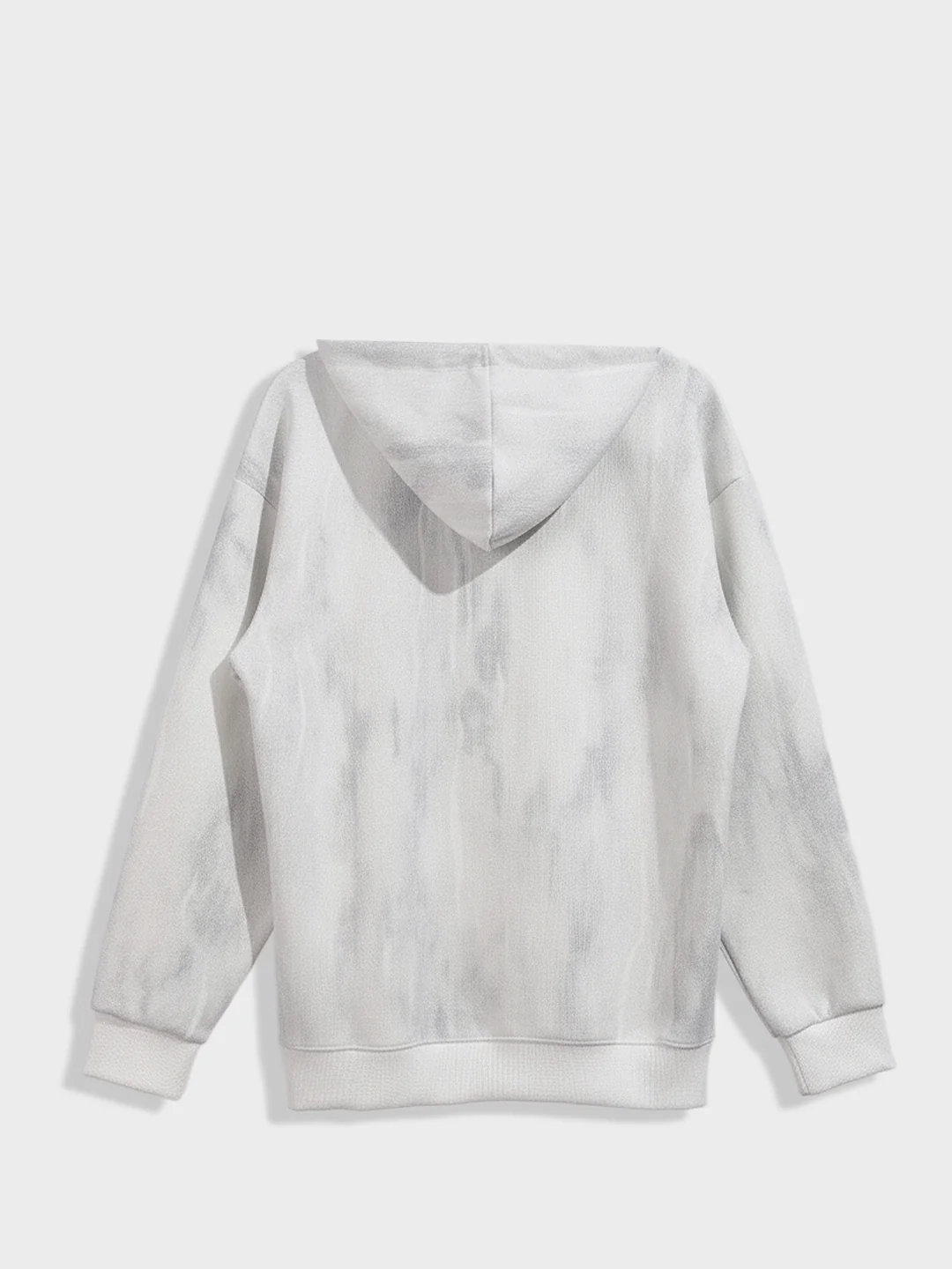 Men's White Oversized Fit Solid Casual Sweatshirt - Image 4