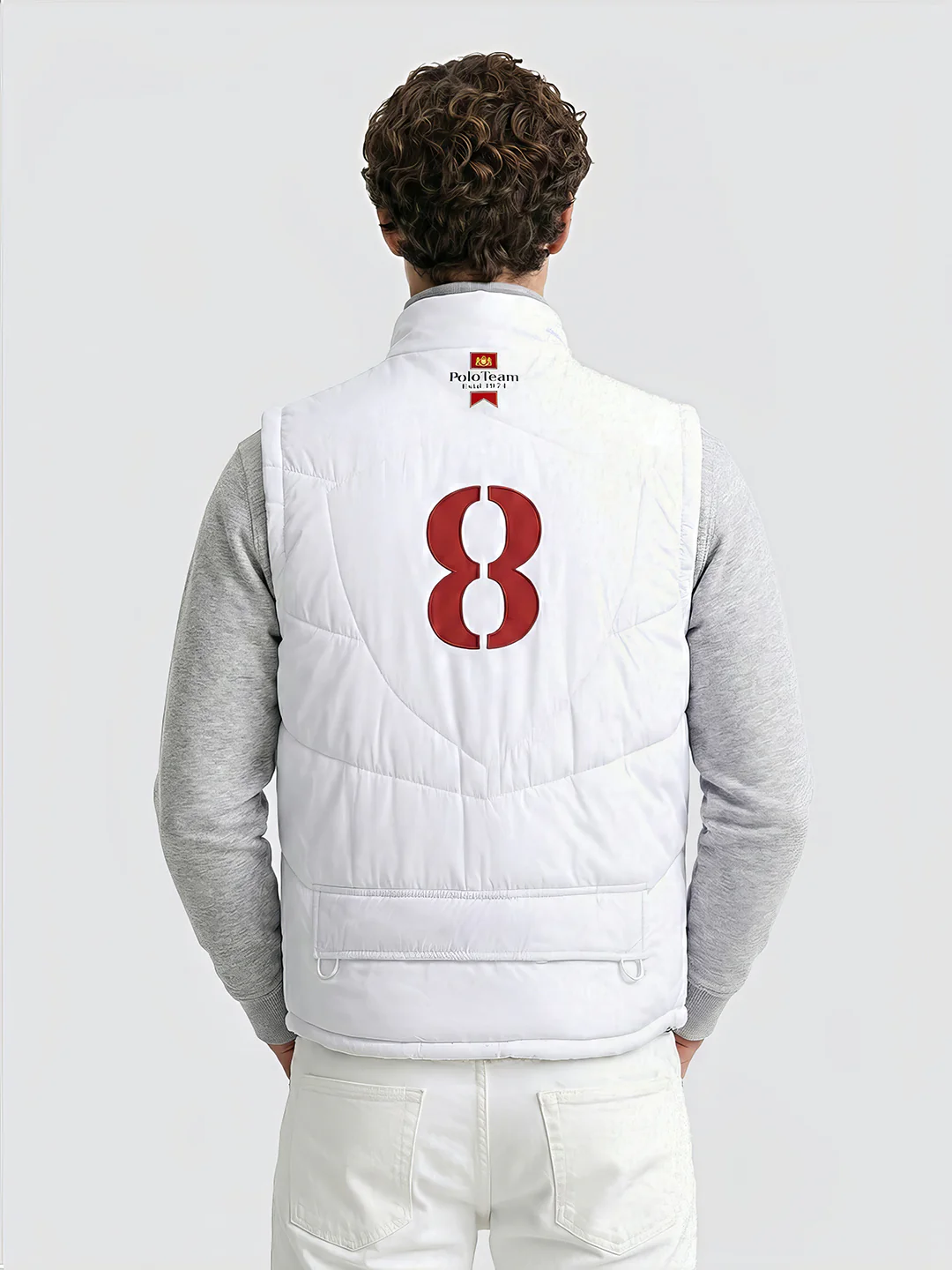 Men's White Regular Fit Printed Casual Jacket - Image 2