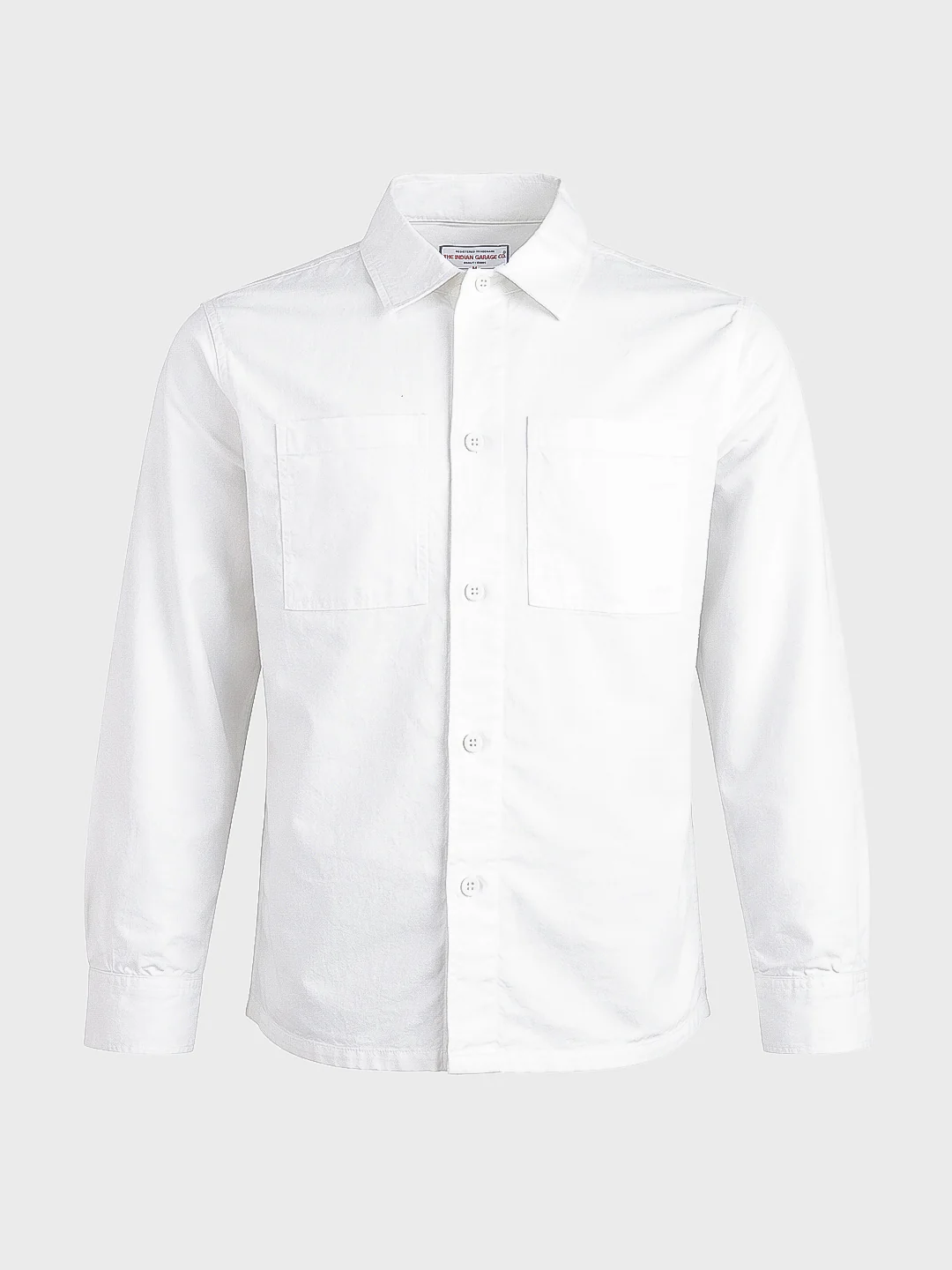 Men's White Regular Fit Solid Casual Shirt - Image 6