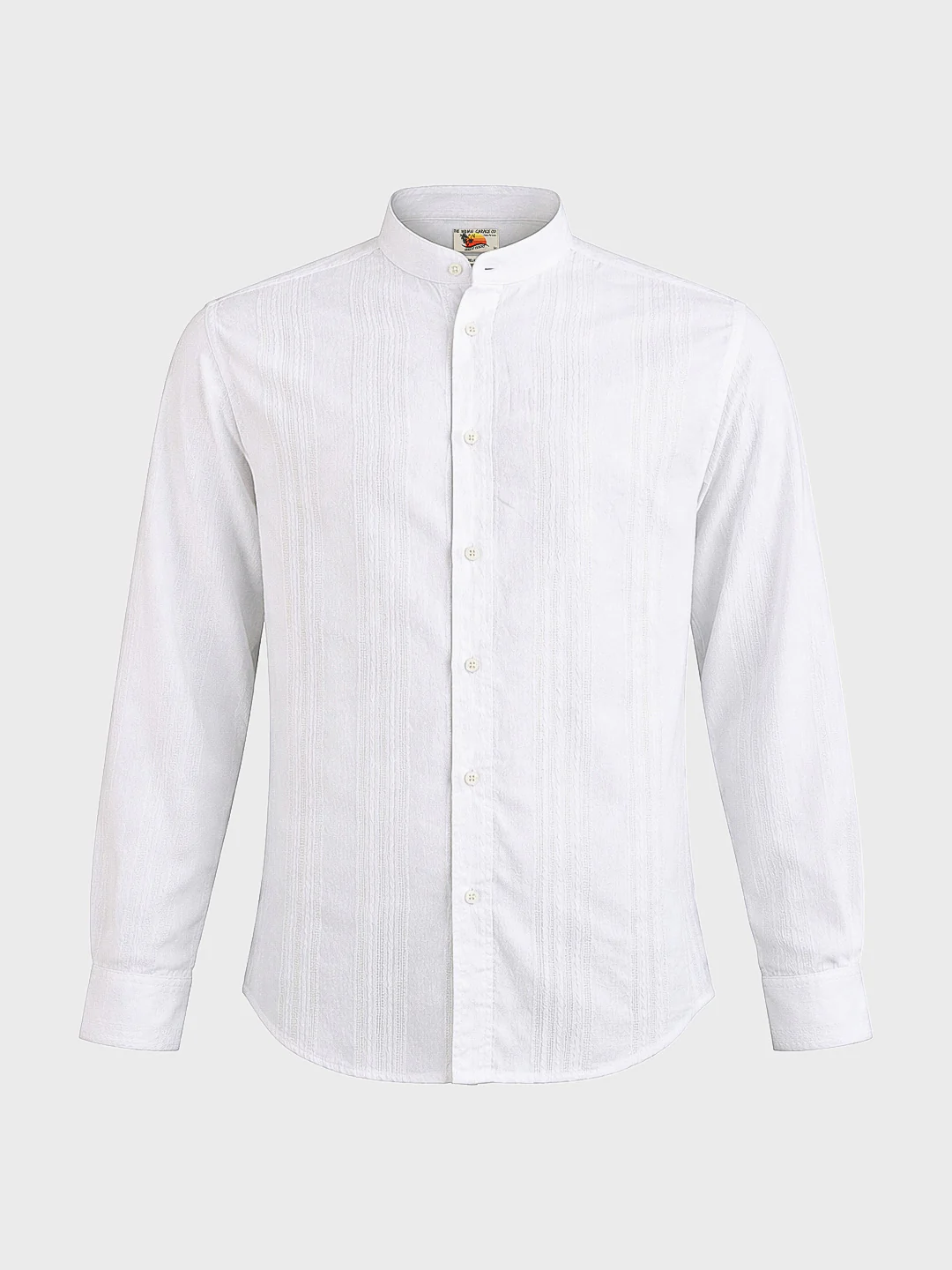 Men's White Regular Fit Solid Casual Shirt - Image 6