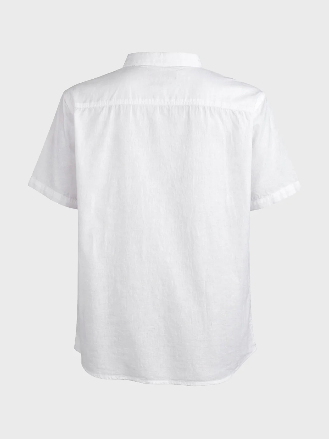 Men's White Regular Fit Solid Casual Shirt - Image 5