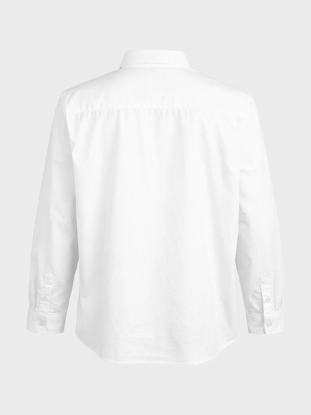 Men's White Regular Fit Solid Casual Shirt - Image 5