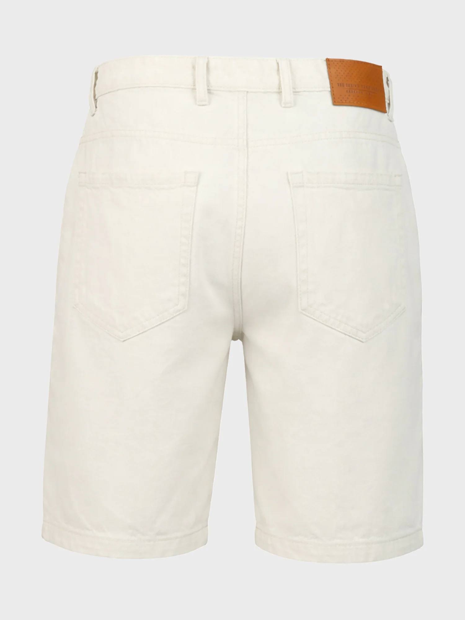 Men's White Regular Fit Solid Casual Shorts - Image 6