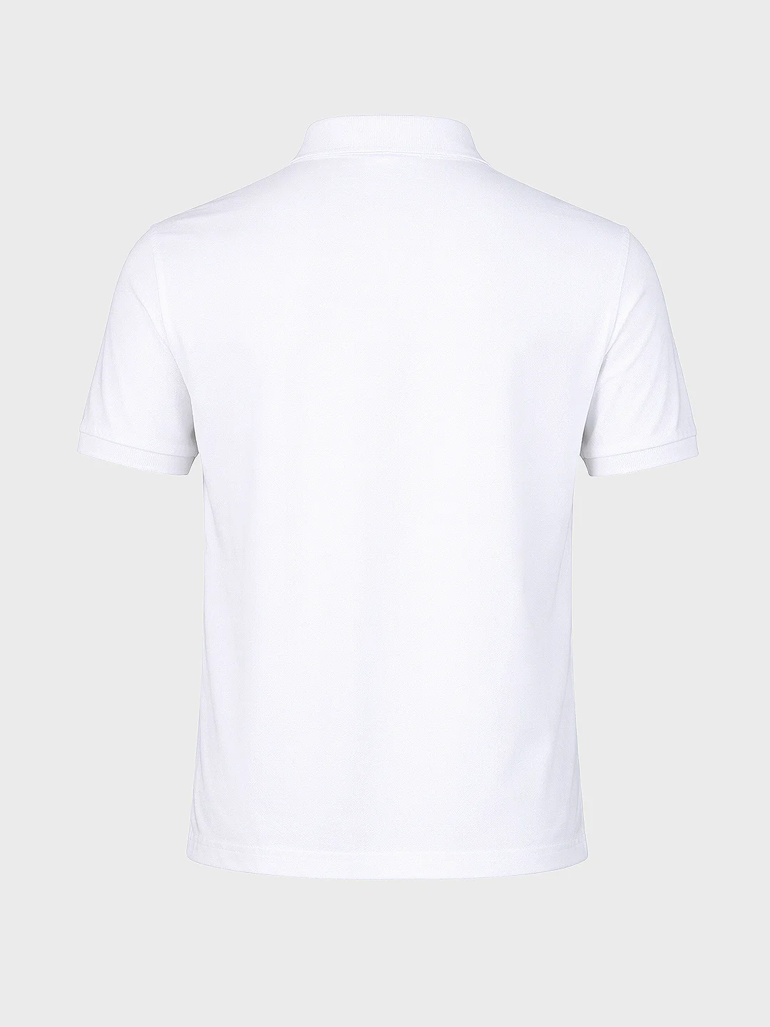 Men's White Regular Fit Solid Casual T-Shirts - Image 7