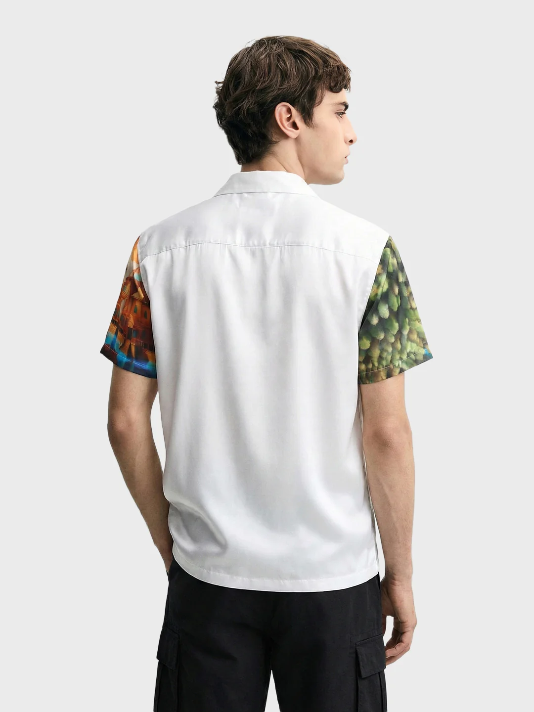 Men's White Relaxed Fit Character Casual Shirt - Image 2