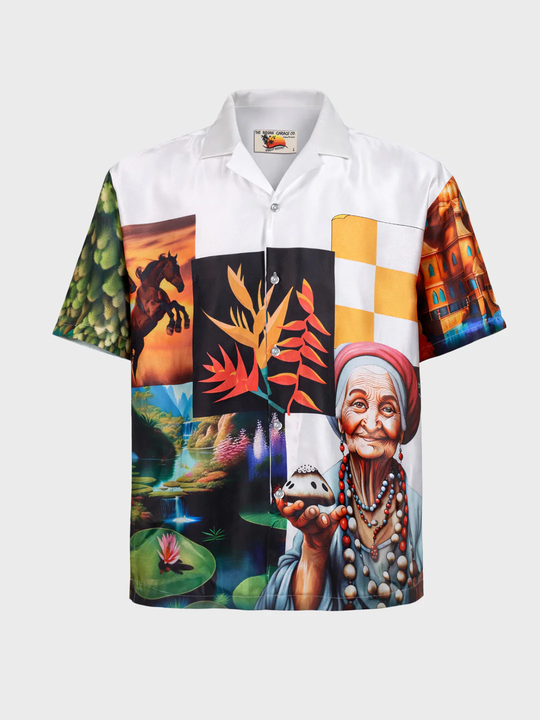 Men's White Relaxed Fit Character Casual Shirt - Image 3