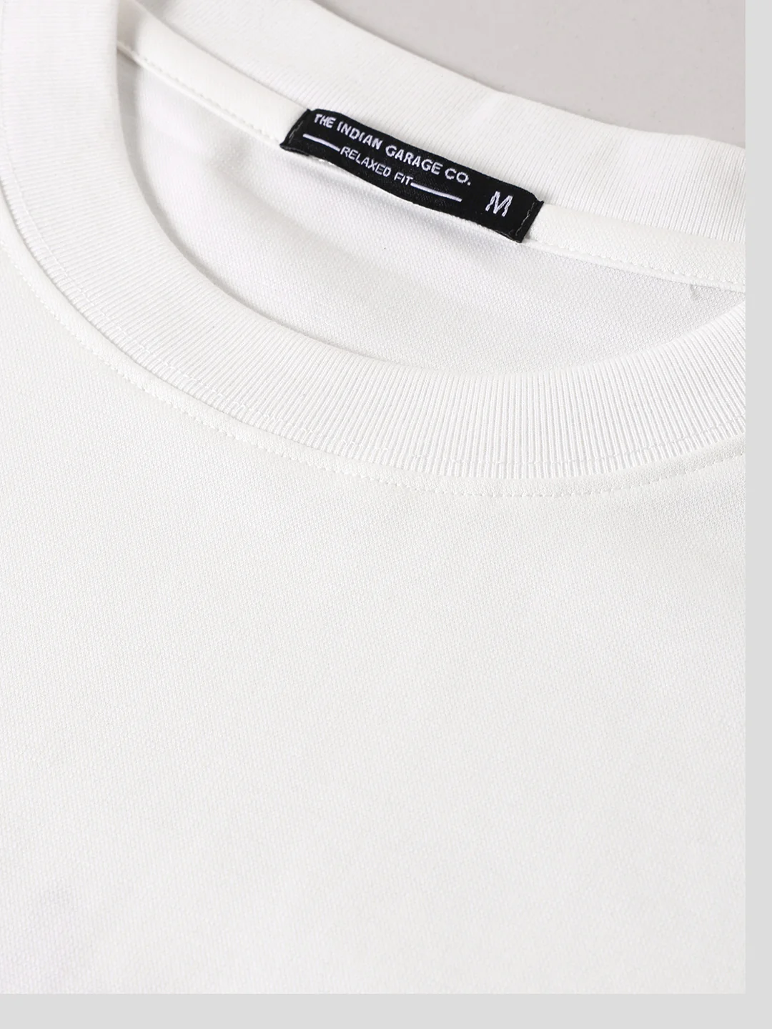 Men's White Relaxed Fit Embroided 240 GSM Street Wear T-Shirt - Image 9