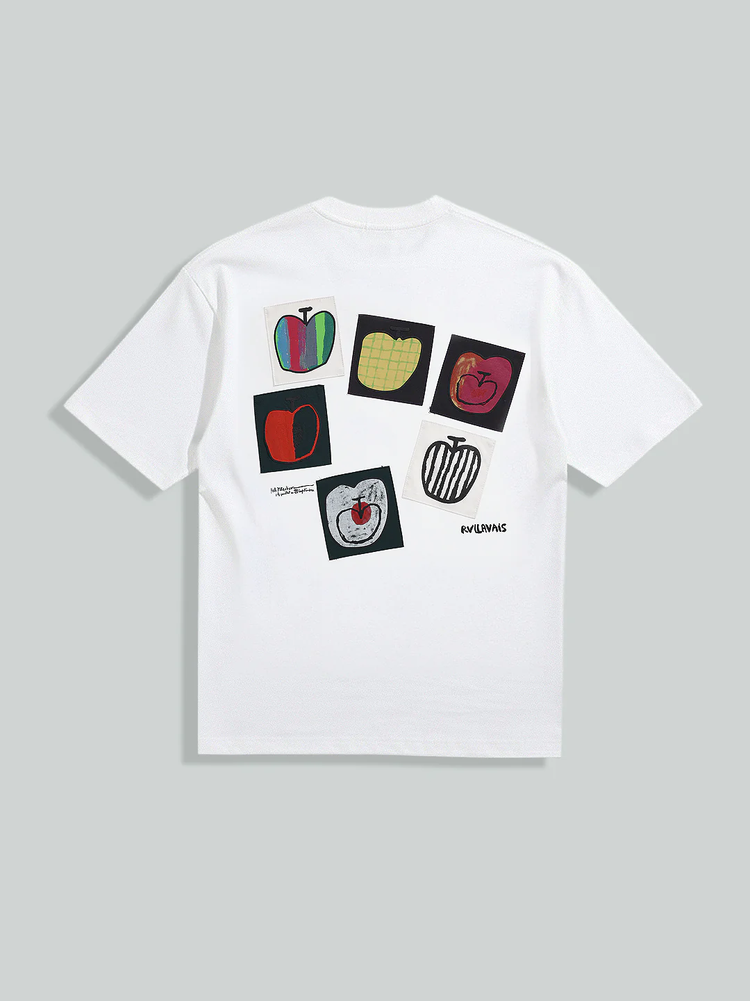 Men's White Relaxed Fit Embroided 240 GSM Casual T-Shirt - Image 6