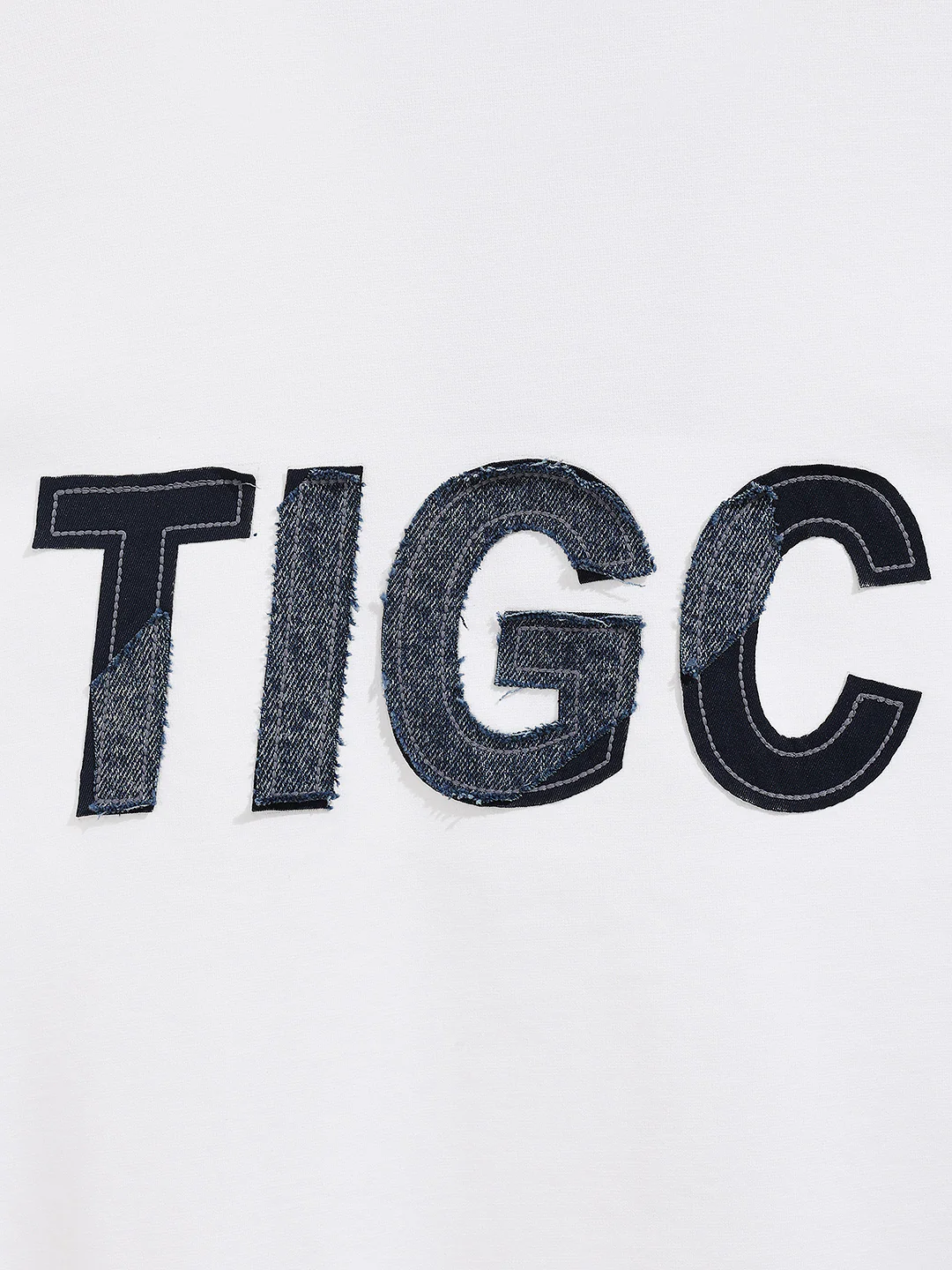 Men's White Relaxed Fit Embroided 240 GSM Casual T-Shirt - Image 7
