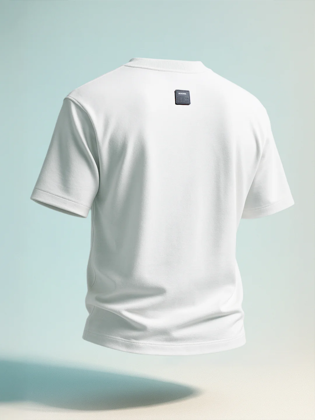 Men's White Relaxed Fit Embroidered Casual T-Shirt - Image 2