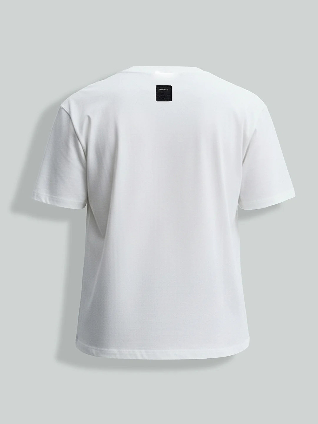 Men's White Relaxed Fit Embroidered Casual T-Shirt - Image 6