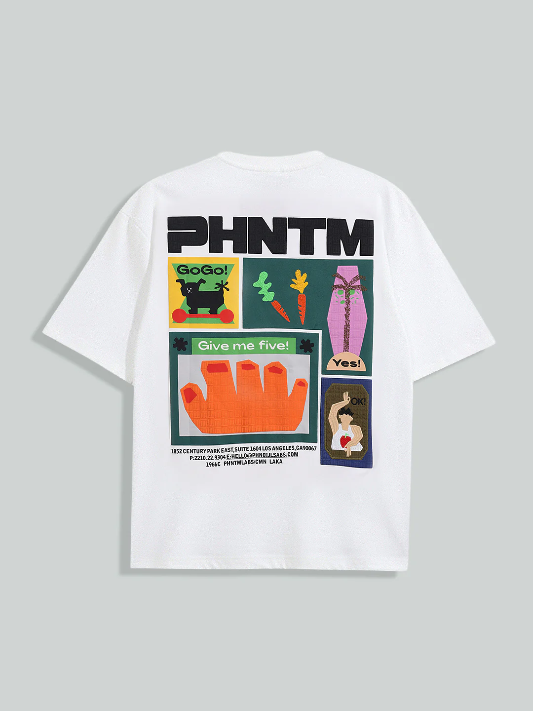 Men's White Relaxed Fit Embroided 240 GSM Casual T-Shirt - Image 6