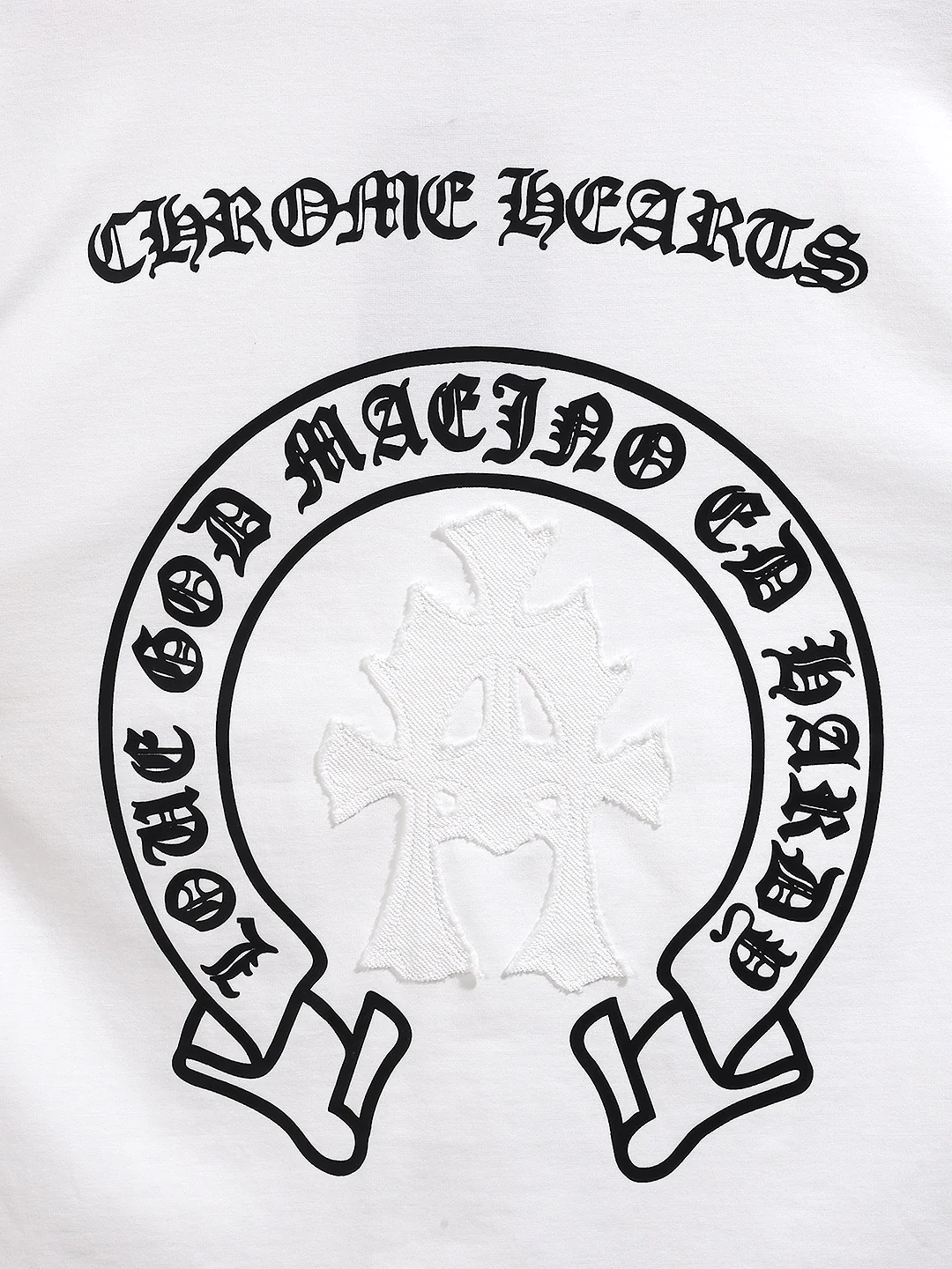 Men's White Relaxed Fit Embroided 240 GSM Casual T-Shirt - Image 7